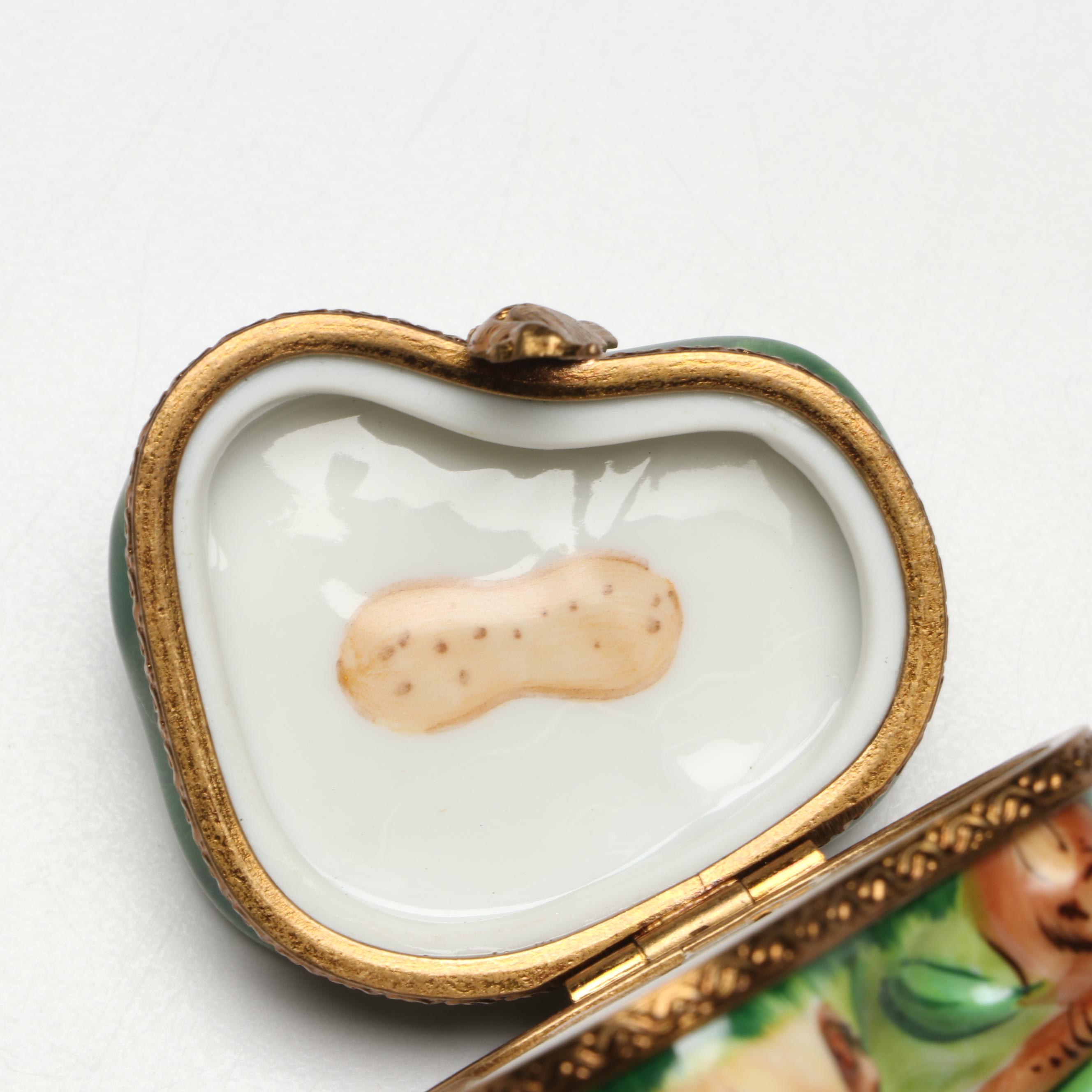 Parry Vieille French Limoges Pink Cockatoo Porcelain Box