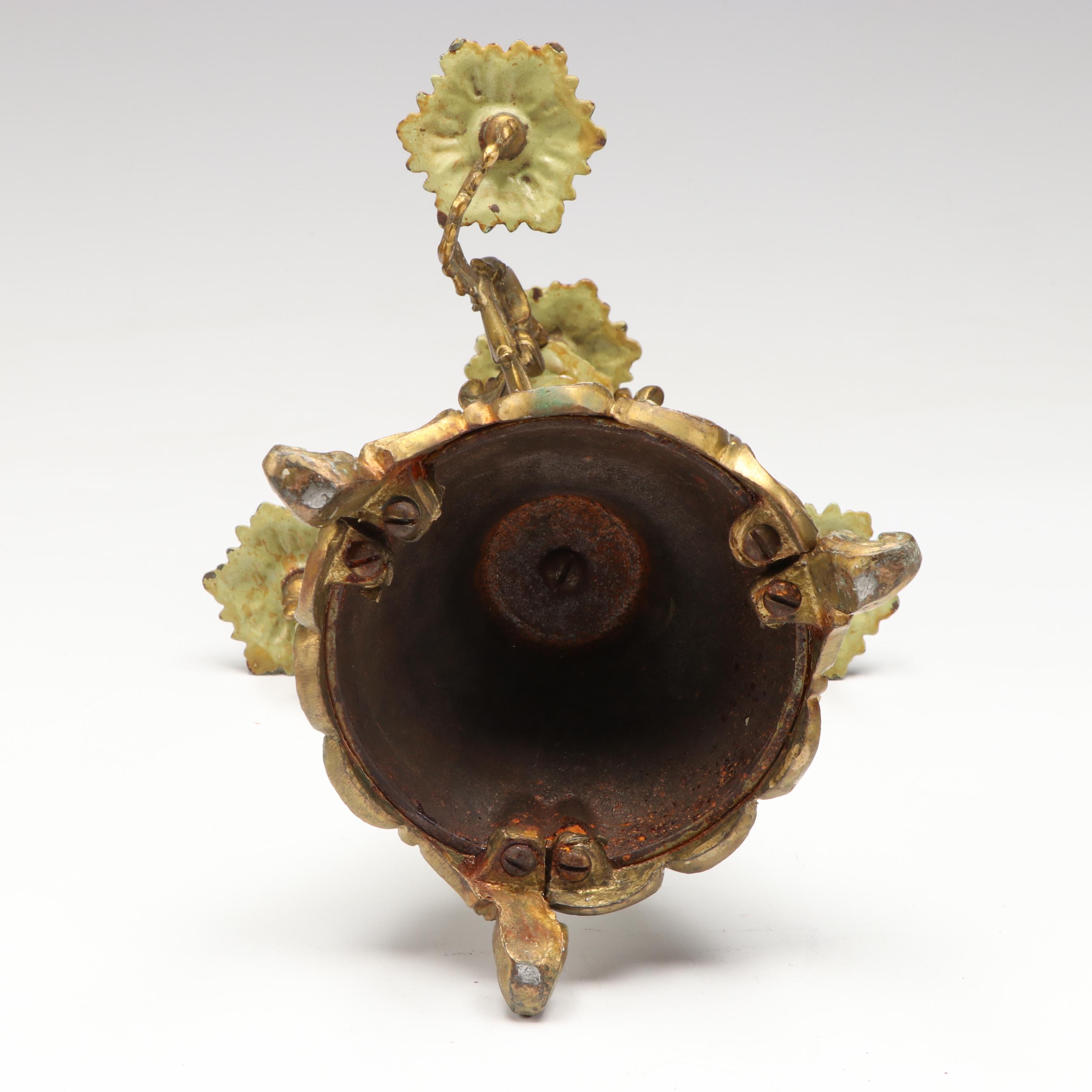 Provencal Style Cast Iron Candelabrum with Puss in Boots Sculpture, Other Décor