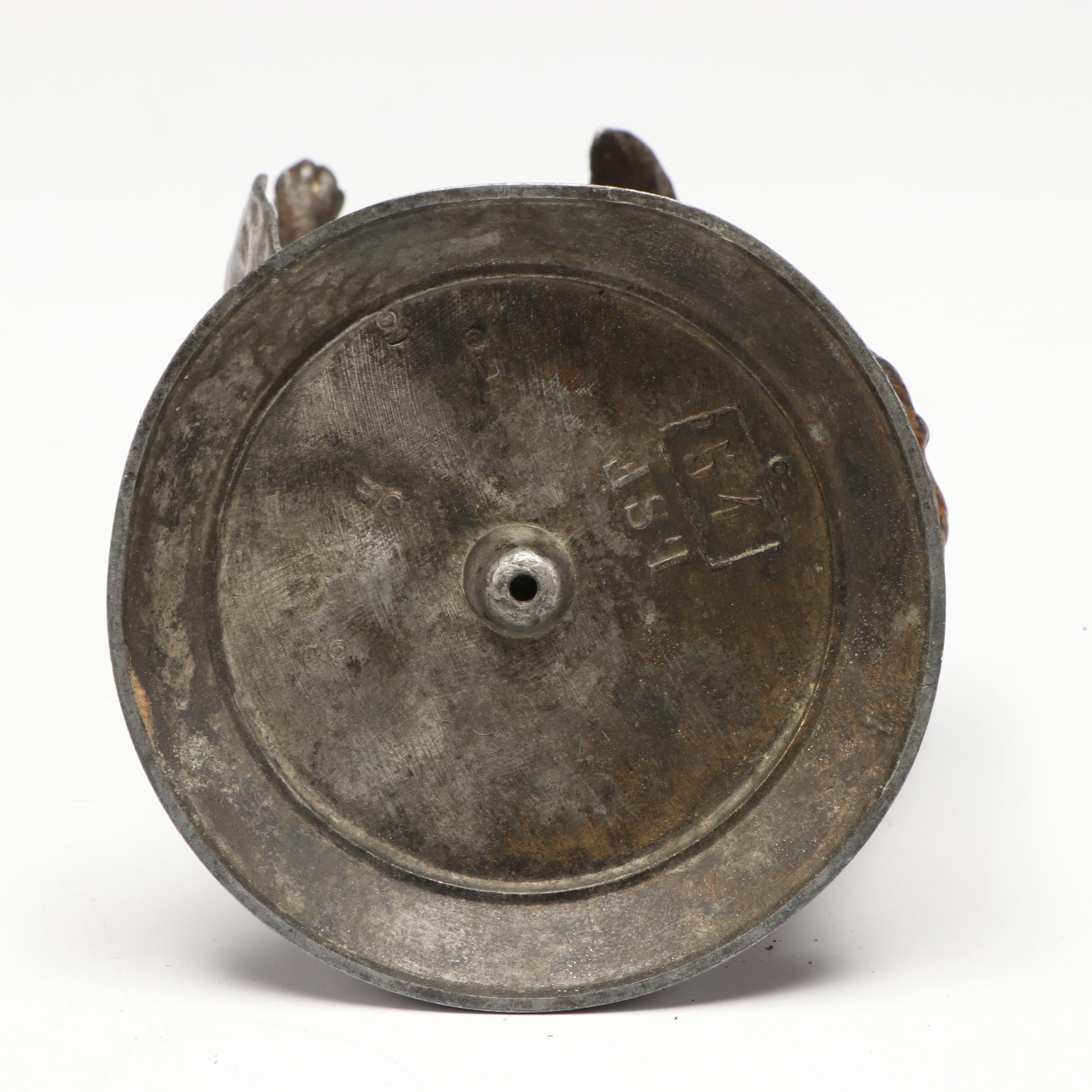 Provencal Style Cast Iron Candelabrum with Puss in Boots Sculpture, Other Décor