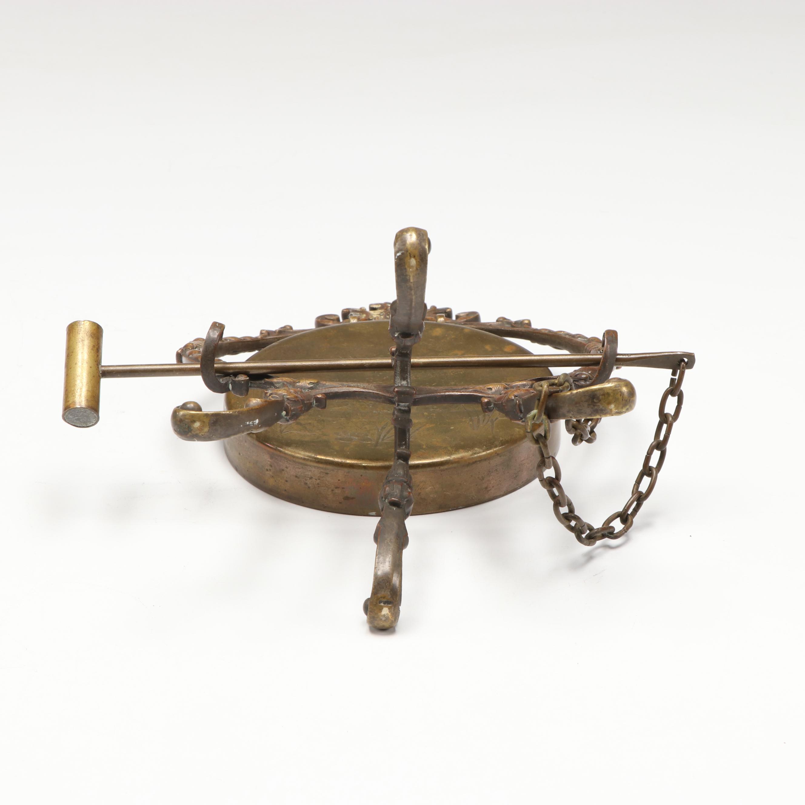 Provencal Style Cast Iron Candelabrum with Puss in Boots Sculpture, Other Décor