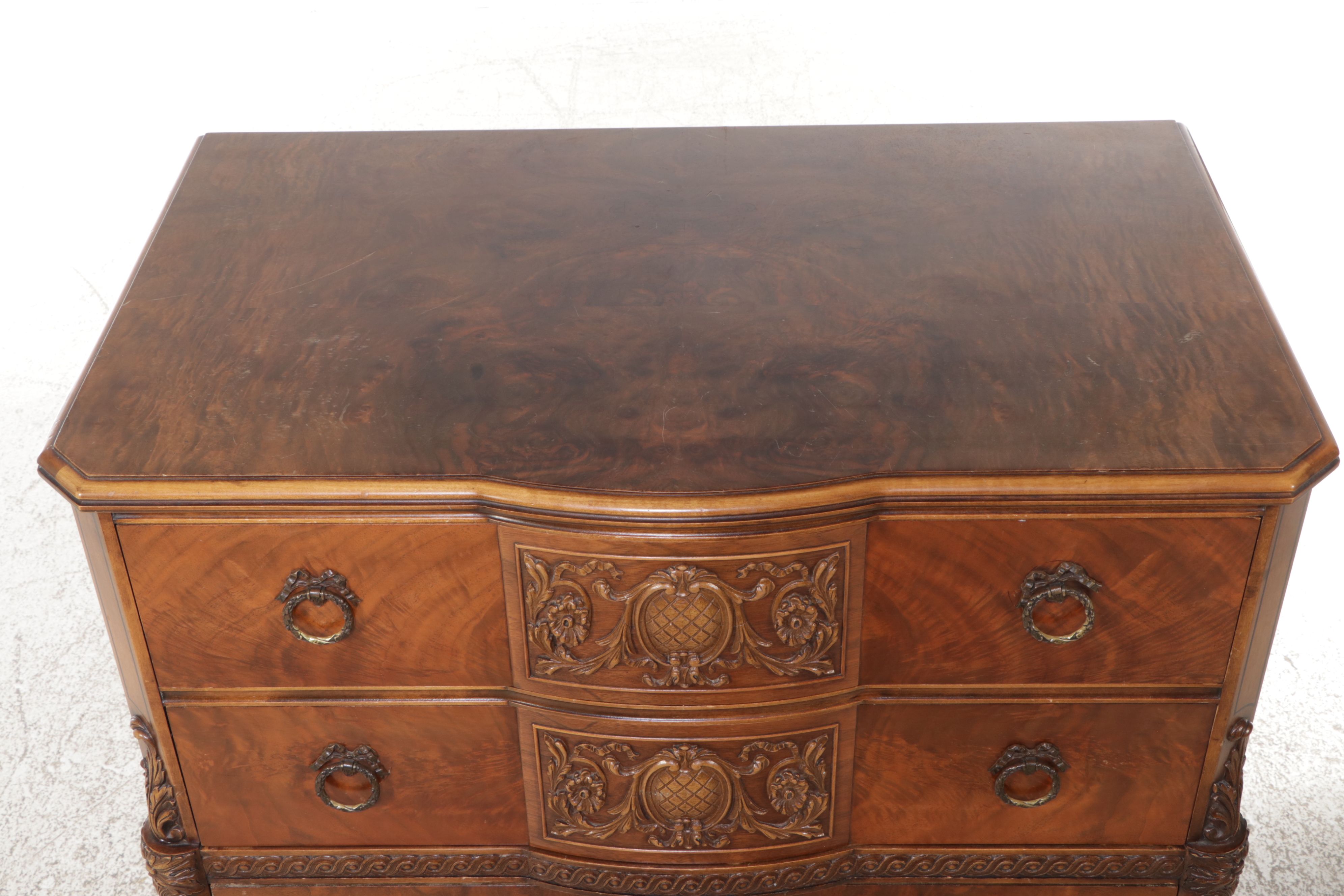 Romweber Industries Burl Wood Chest of Drawers