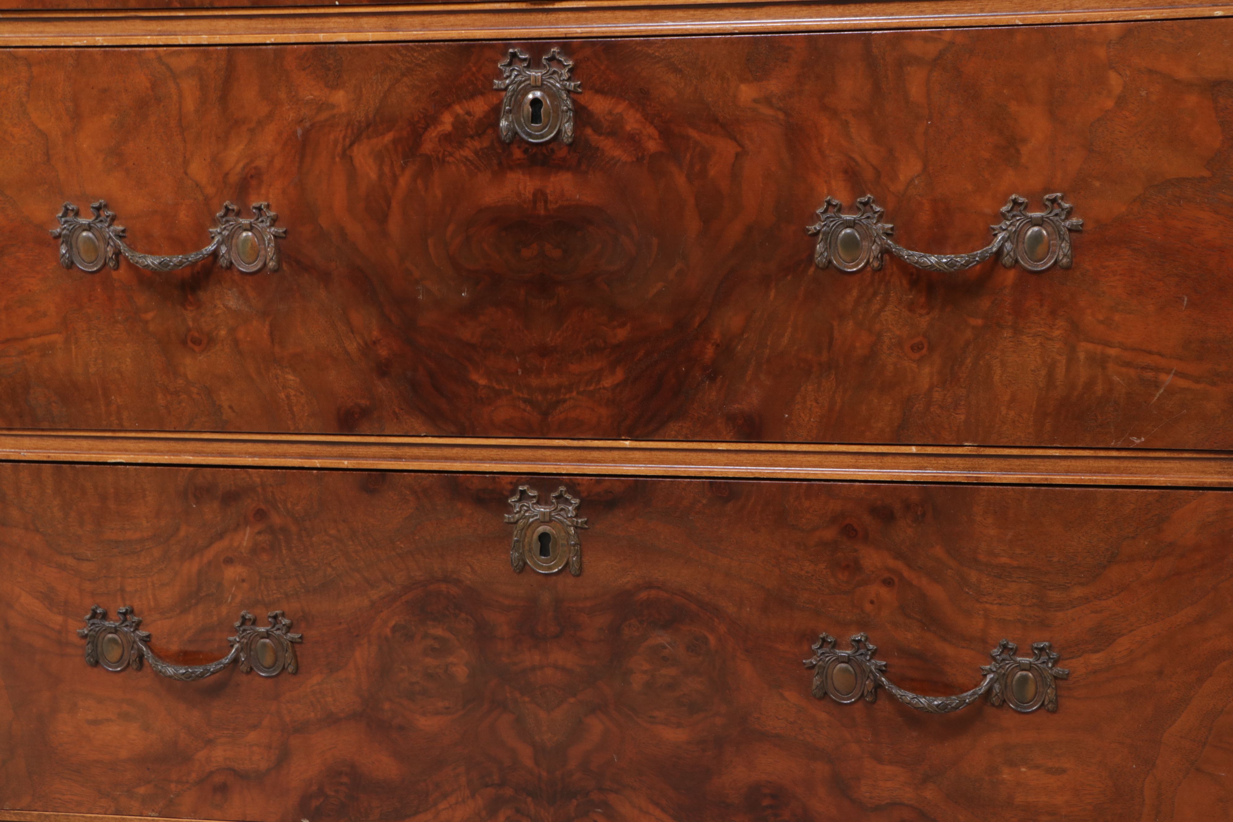 Romweber Industries Burl Wood Chest of Drawers