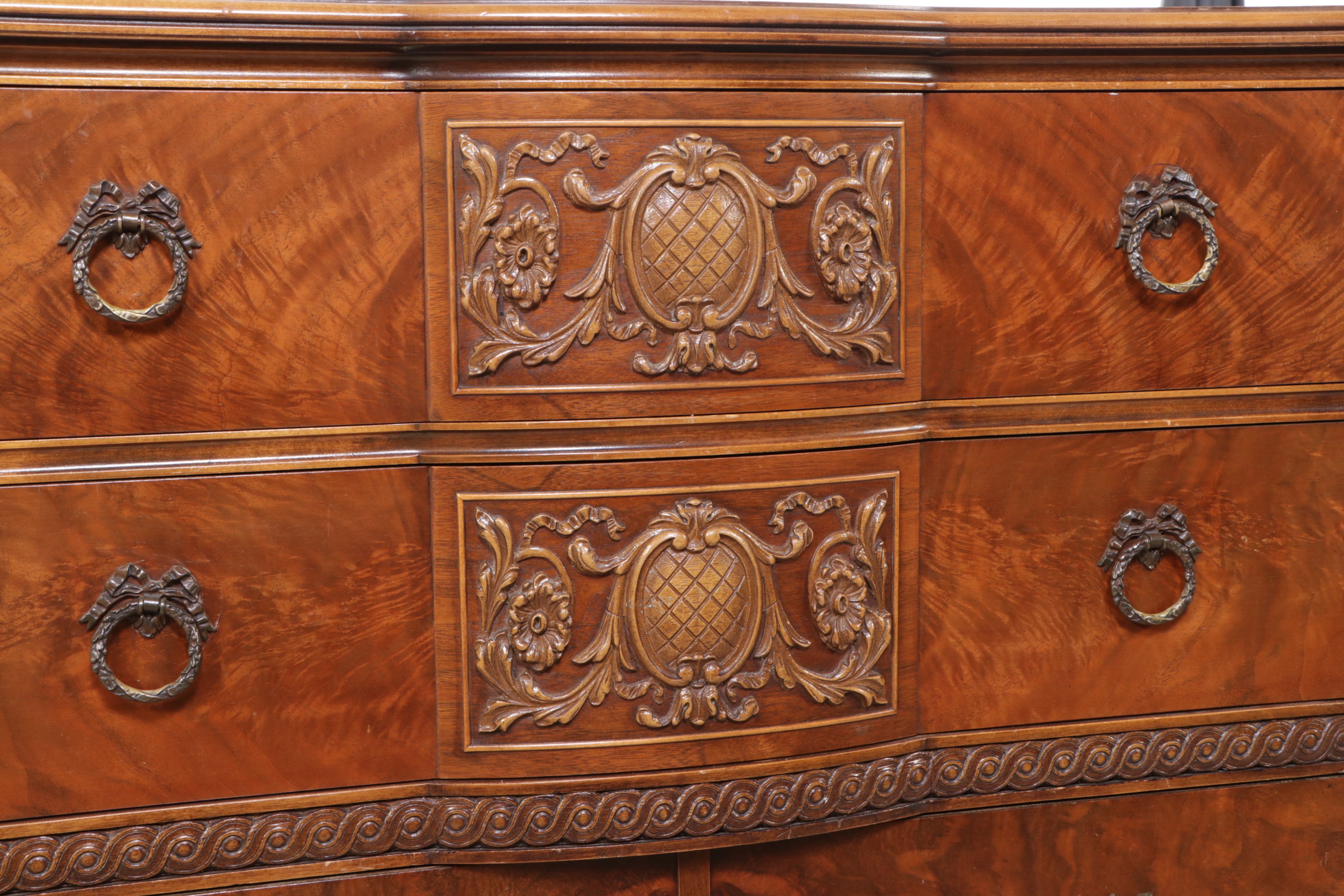 Romweber Industries Burl Wood Chest of Drawers