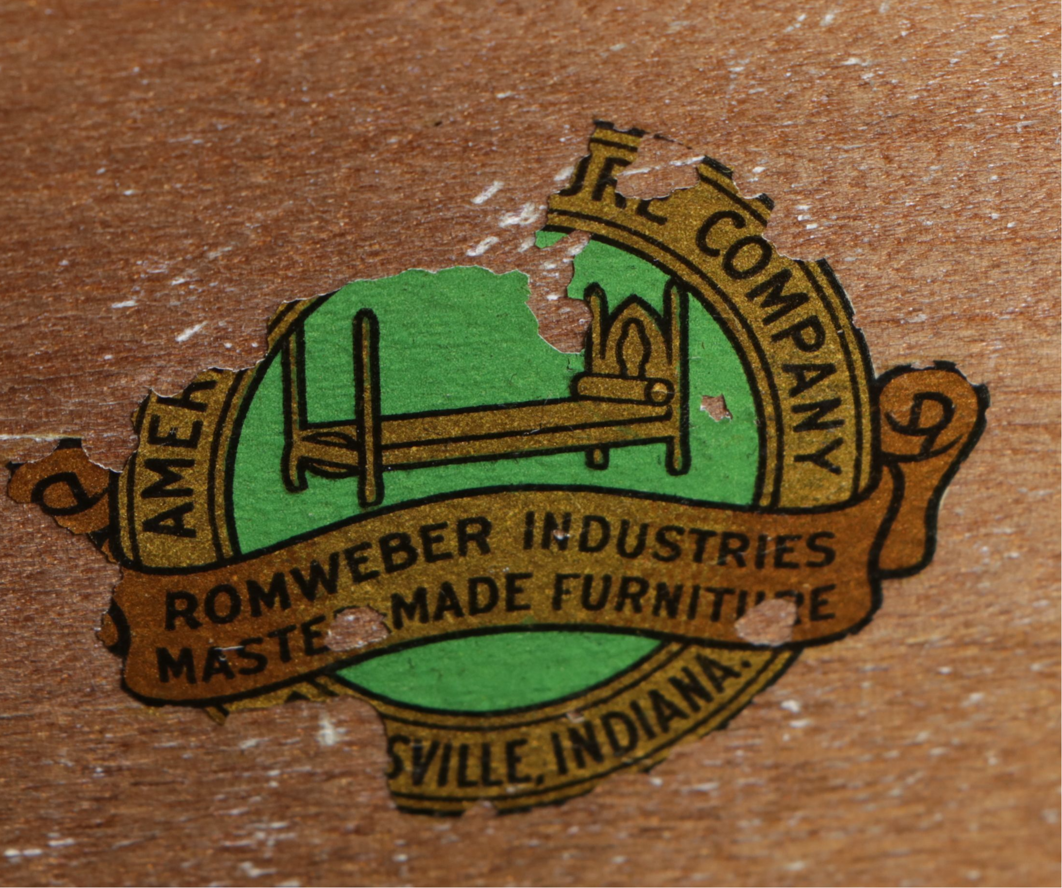 Romweber Industries Burl Wood Chest of Drawers