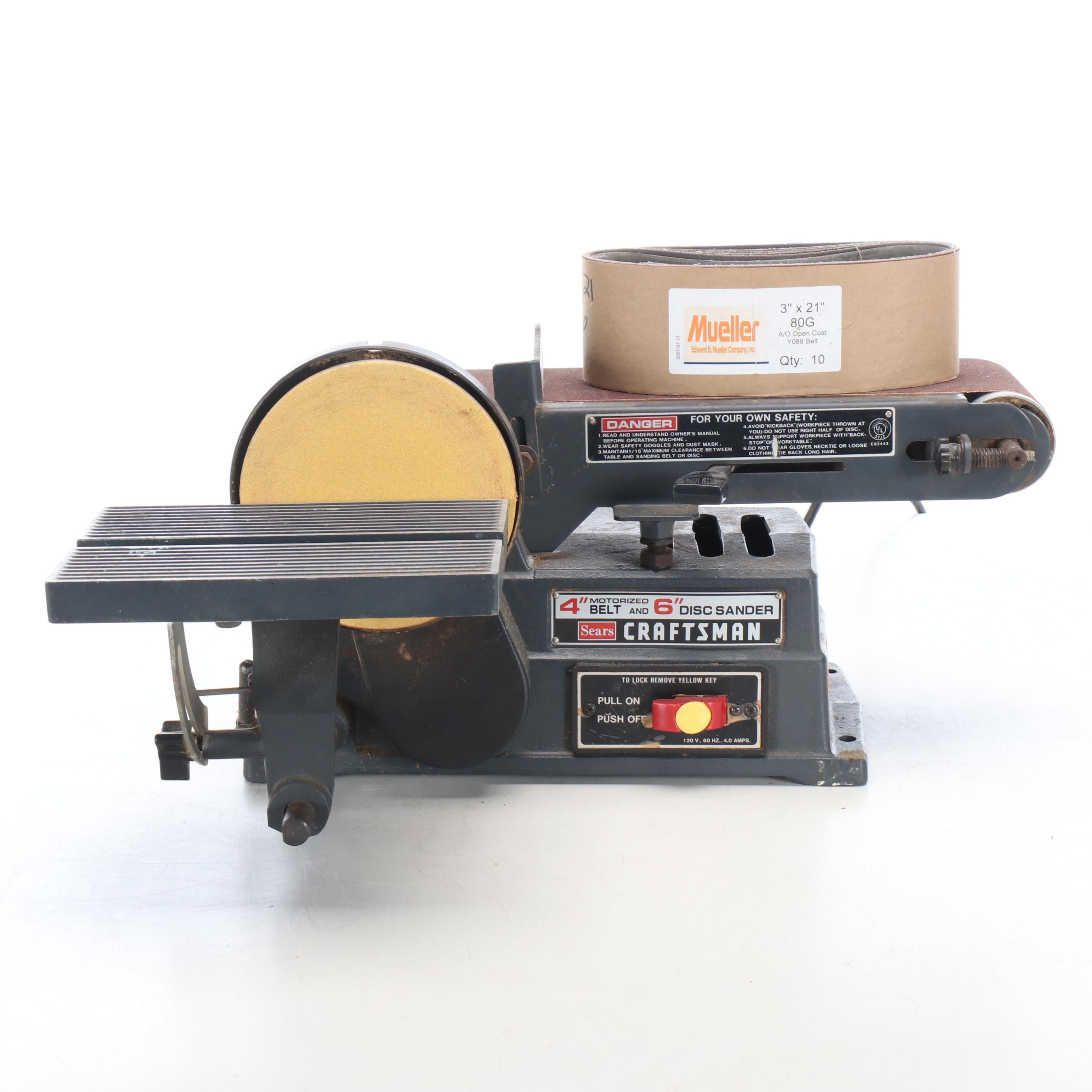 Craftsman Belt and Disk Sander with Sander Belts