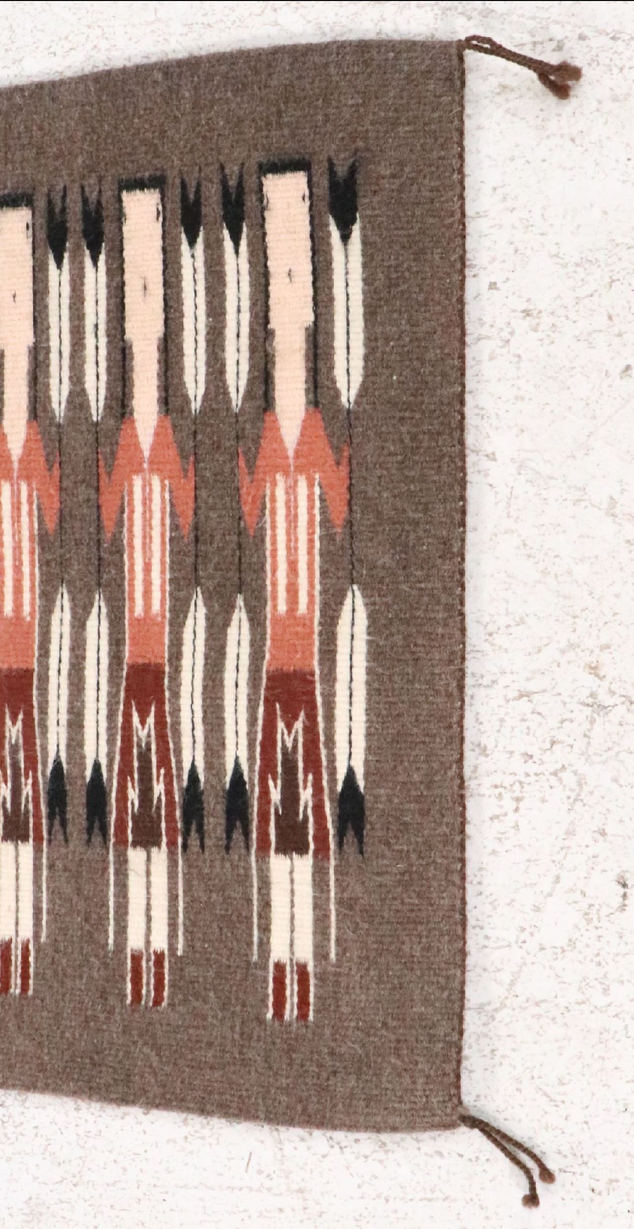 2' x 3' Handwoven Navajo Yei bi Chei Female Dancers Accent Rug