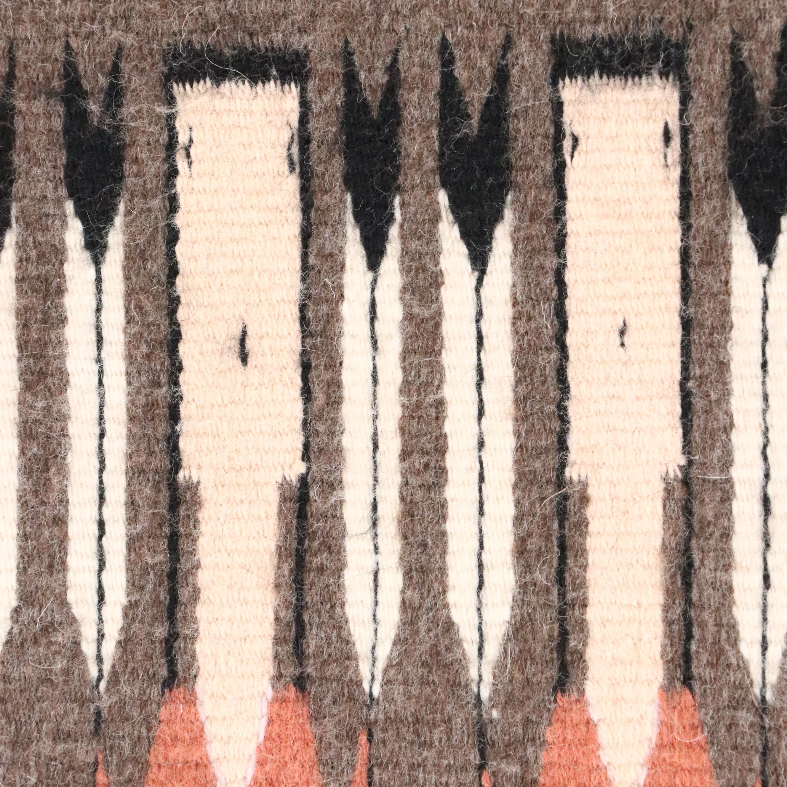 2' x 3' Handwoven Navajo Yei bi Chei Female Dancers Accent Rug