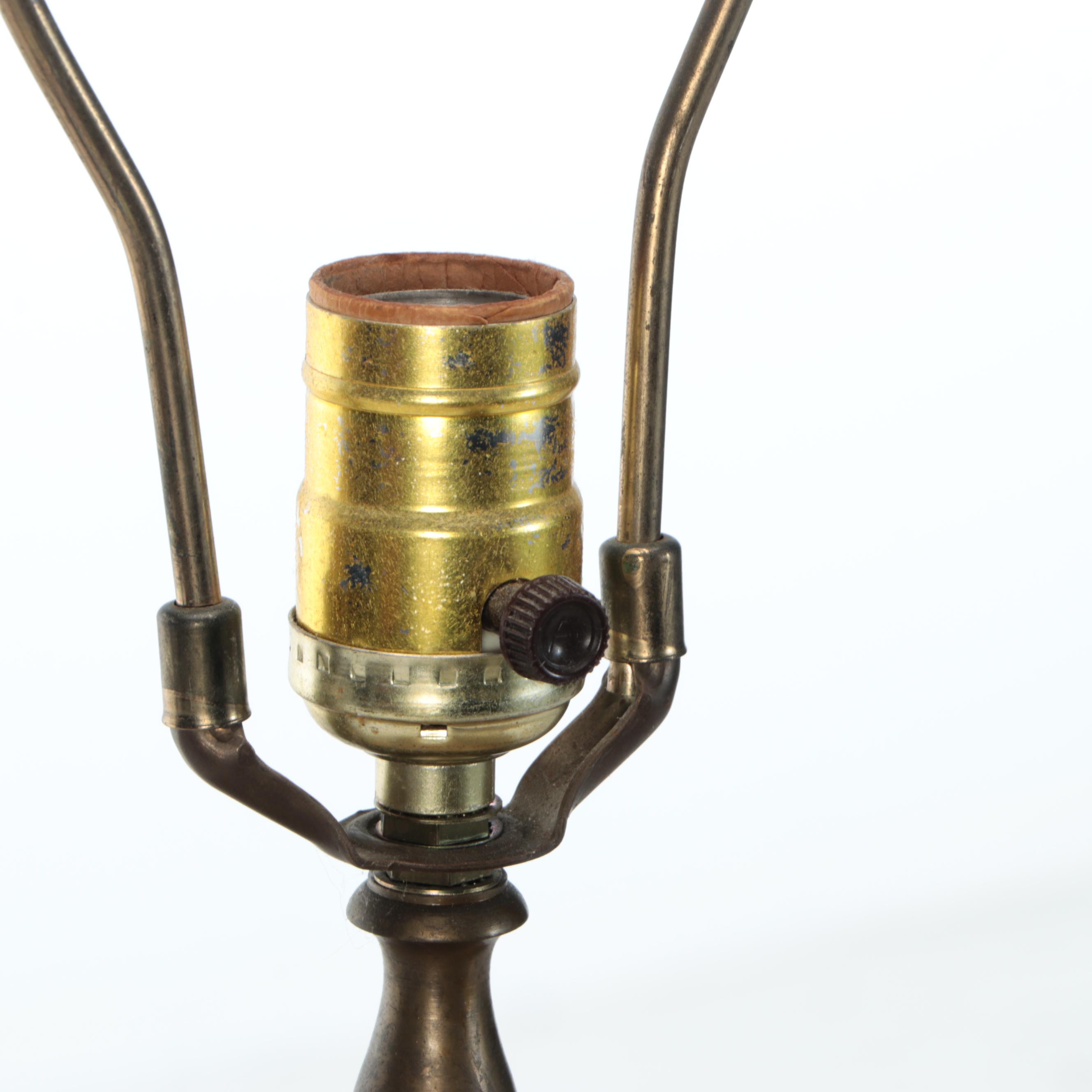Chinese Brass Lobed Ginger Jar Table Lamp, Mid to Late 20th Century