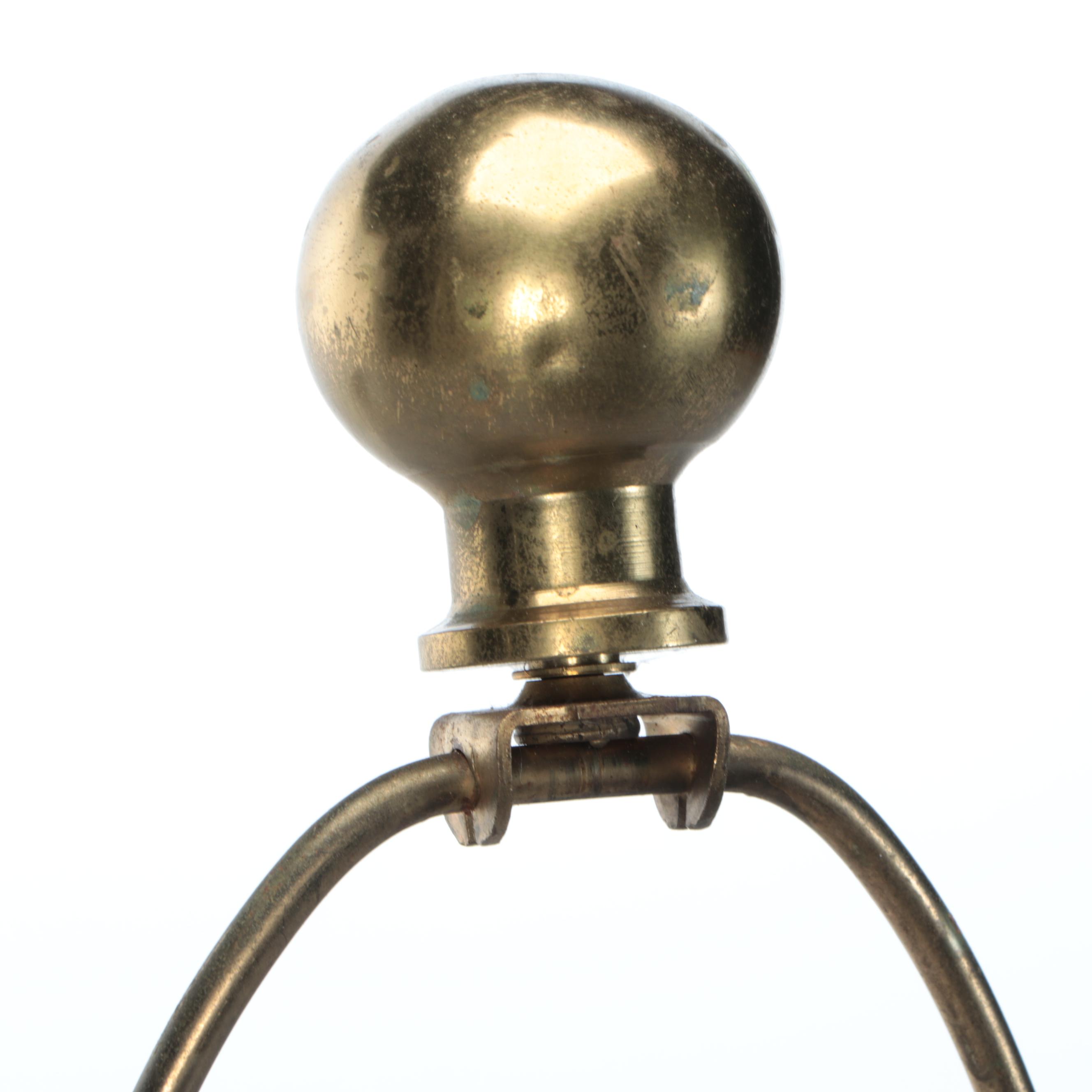 Chinese Brass Lobed Ginger Jar Table Lamp, Mid to Late 20th Century