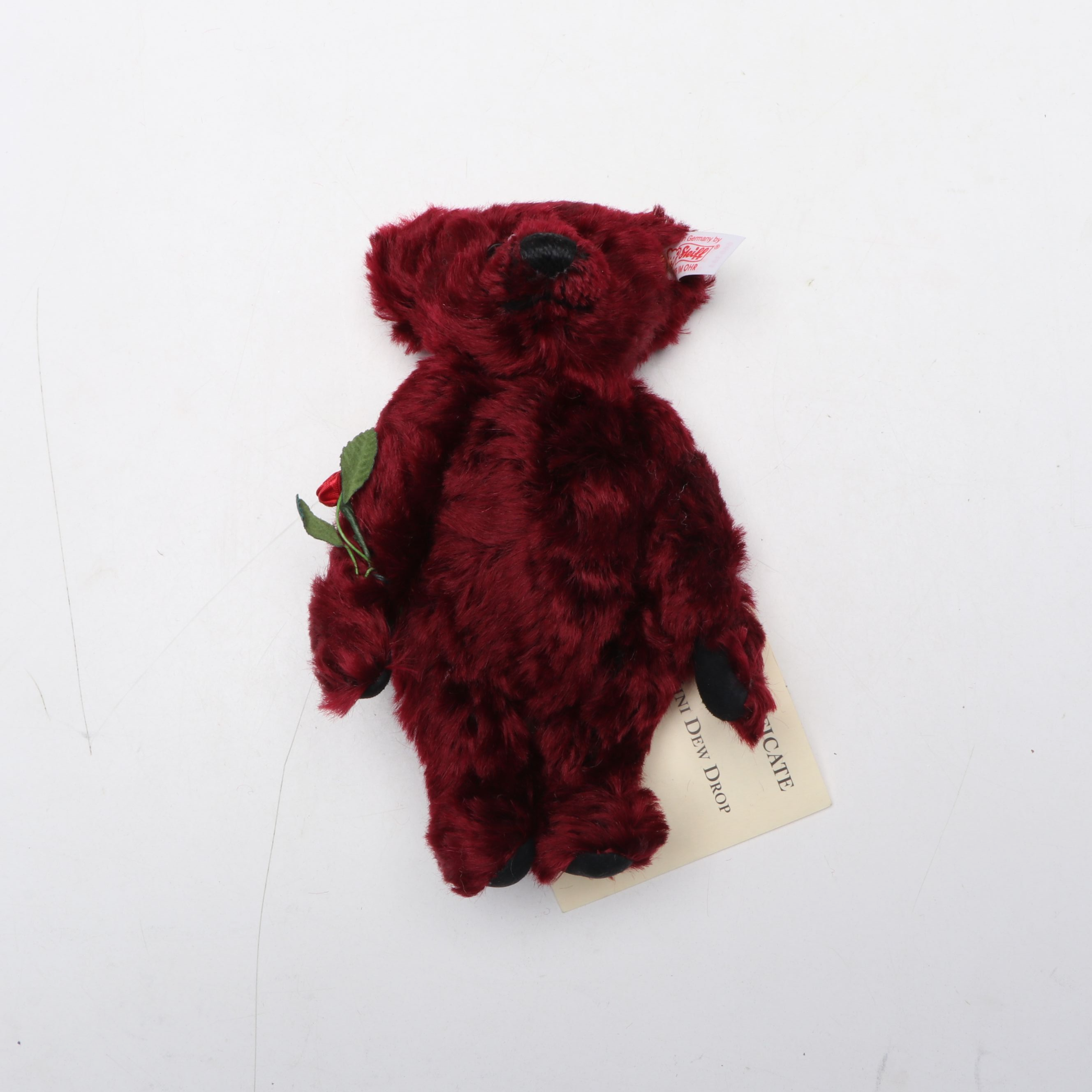 Steiff "Lavender Blue" Mohair Bear with Club Miniatures and Porcelain Figurines