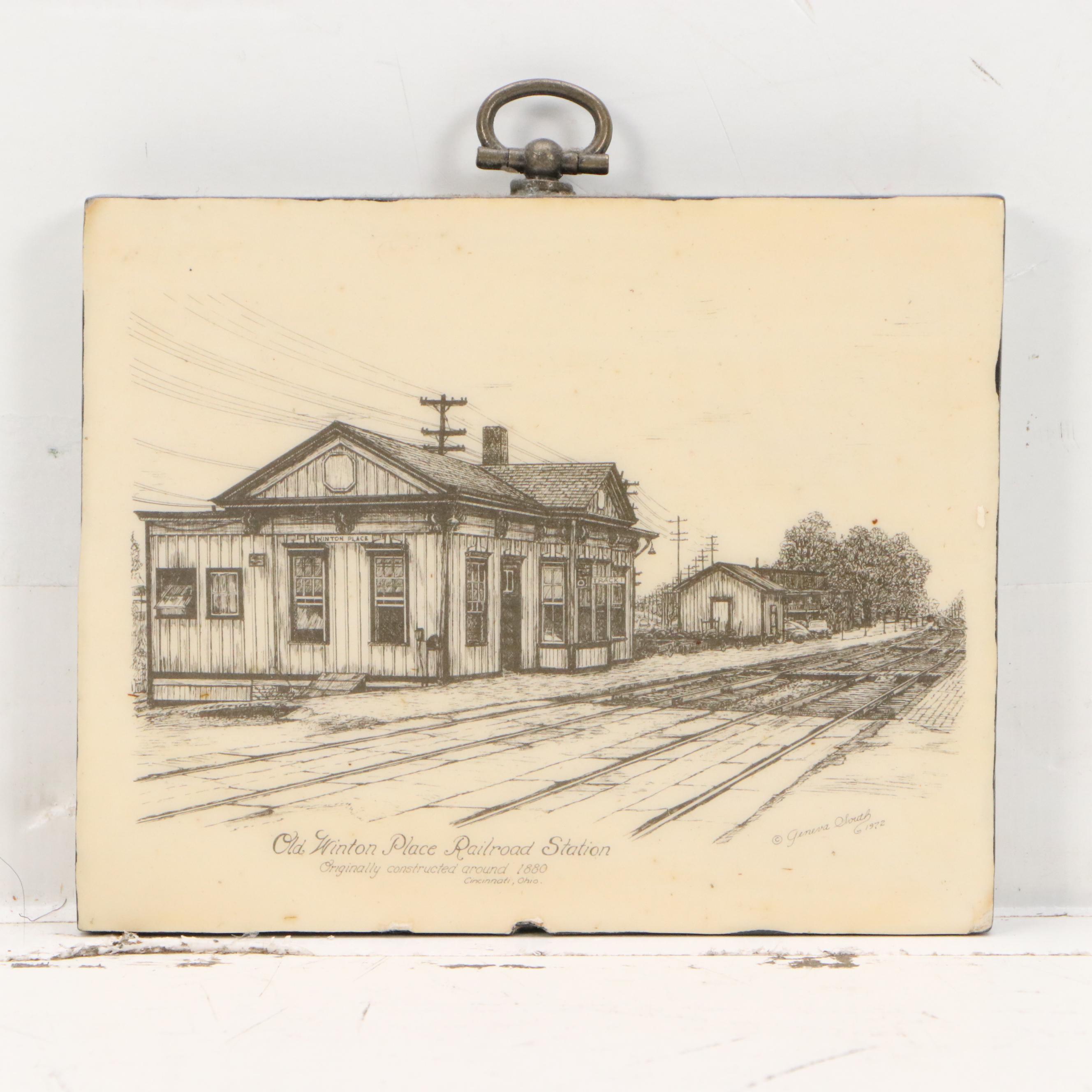 Cincinnati Cityscape Lithographs After Geneva South and Other Lithograph