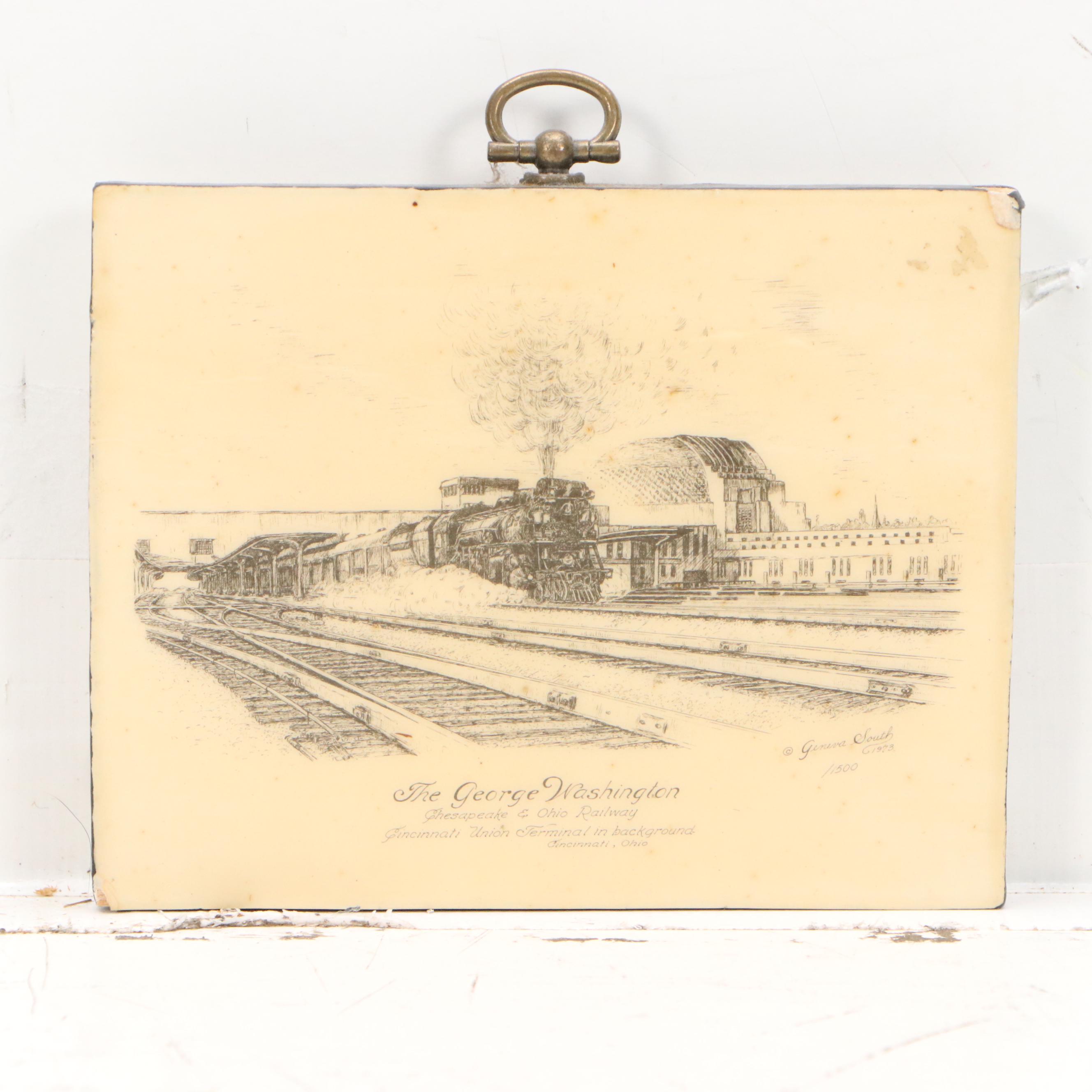 Cincinnati Cityscape Lithographs After Geneva South and Other Lithograph