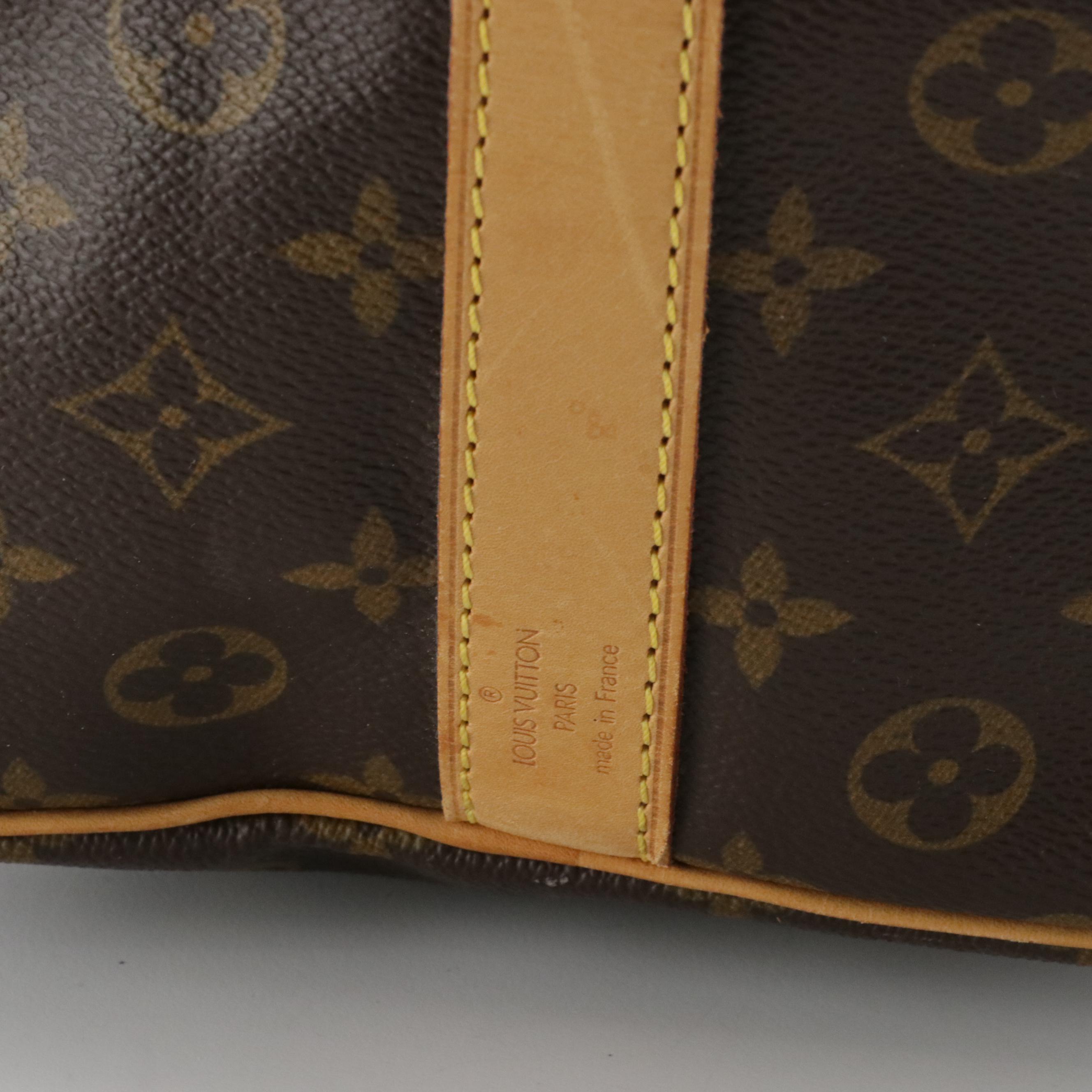 Louis Vuitton Keepall 50 Duffel Bag in Brown Monogram Coated Canvas