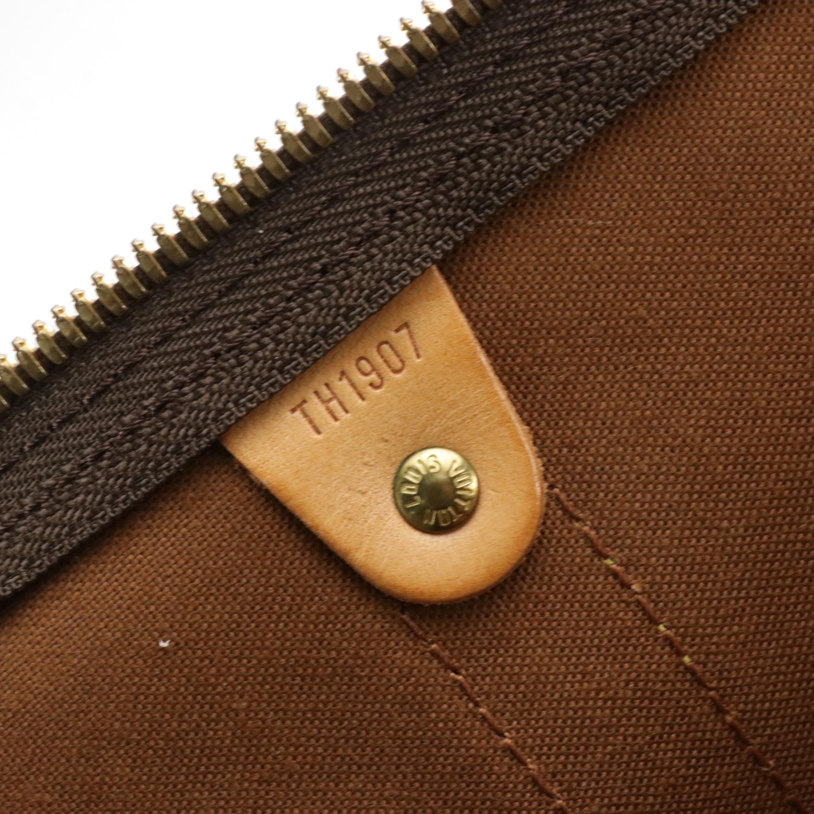 Louis Vuitton Keepall 50 Duffel Bag in Brown Monogram Coated Canvas