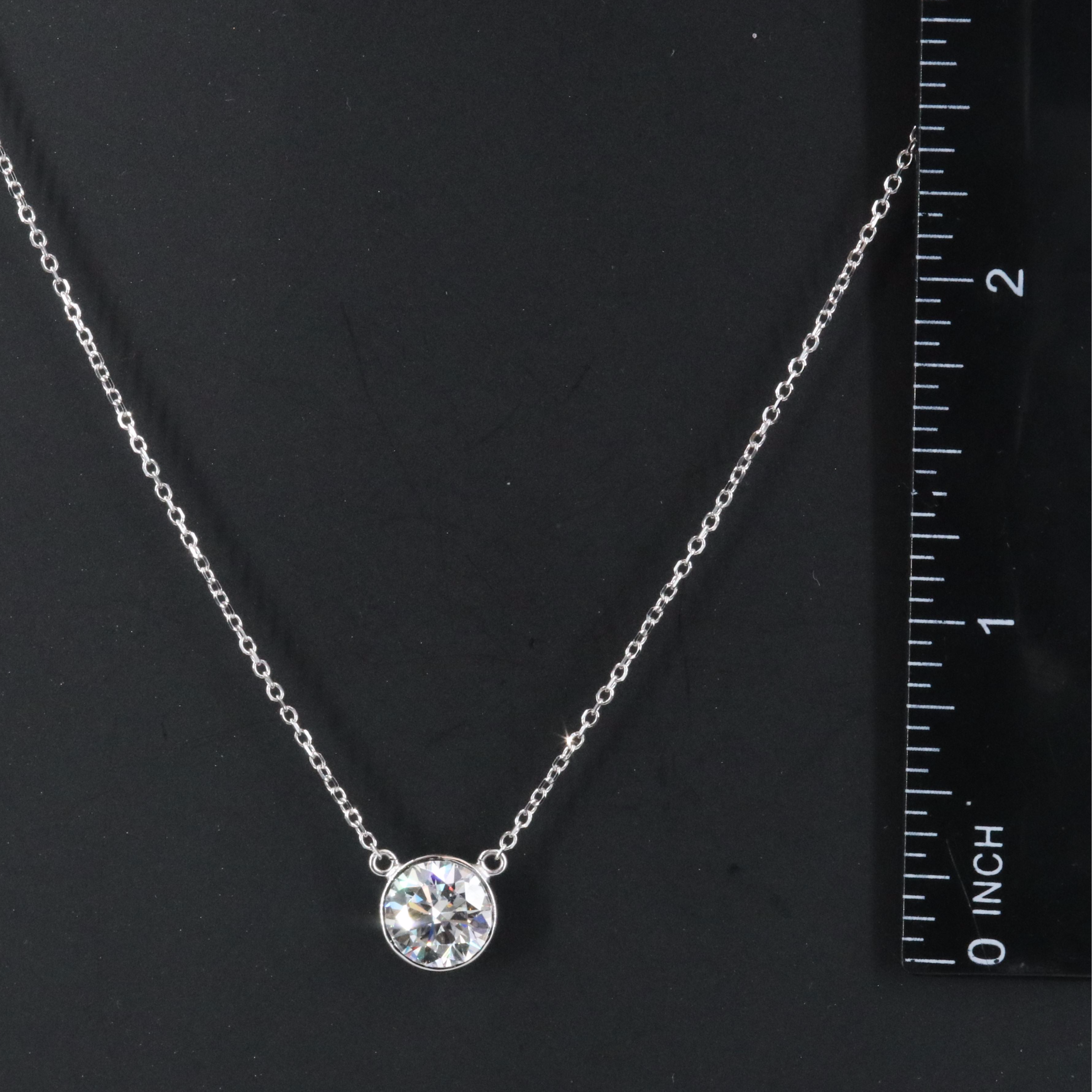 14K 2.07 CT Lab Grown Diamond Solitaire Necklace with IGI Report
