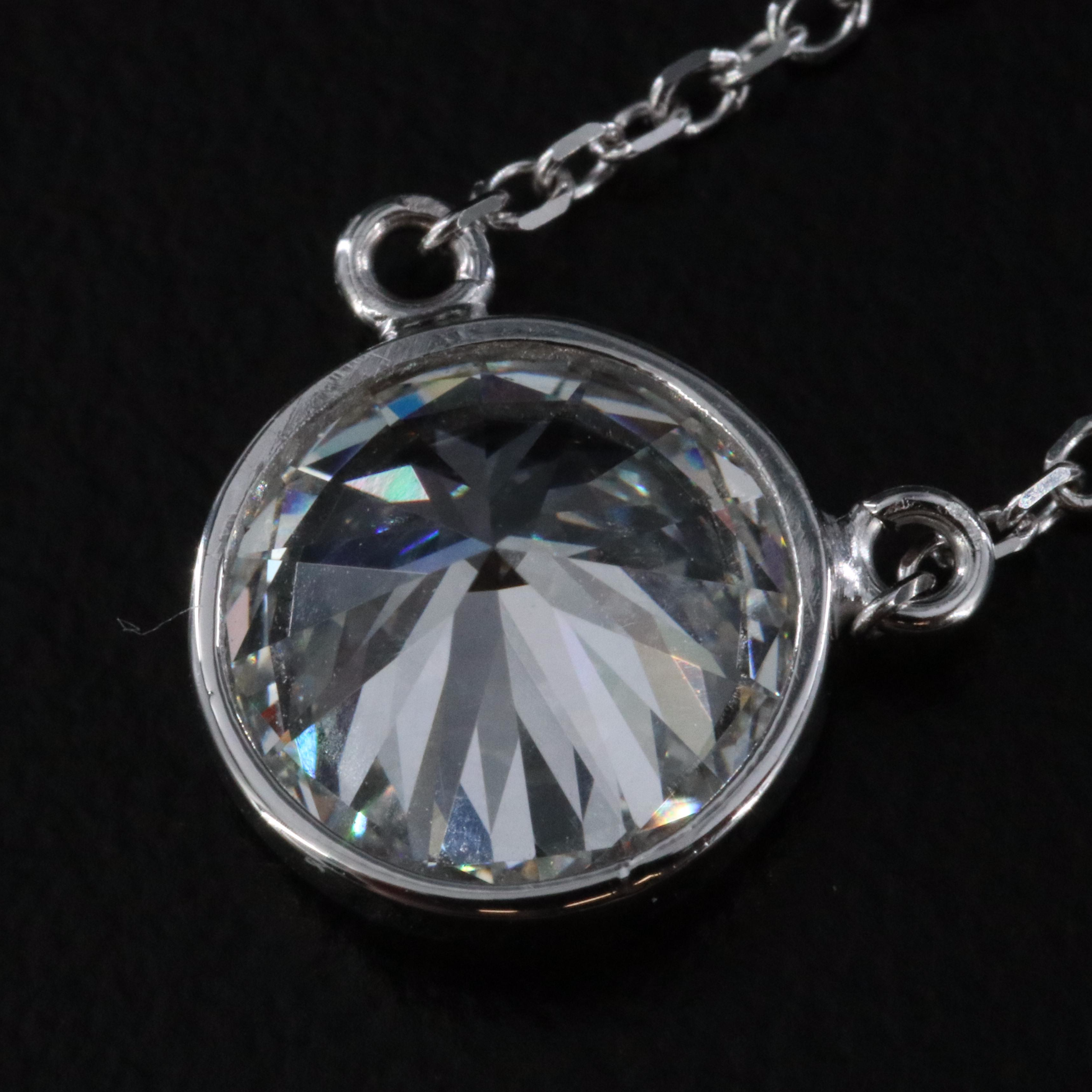 14K 2.07 CT Lab Grown Diamond Solitaire Necklace with IGI Report