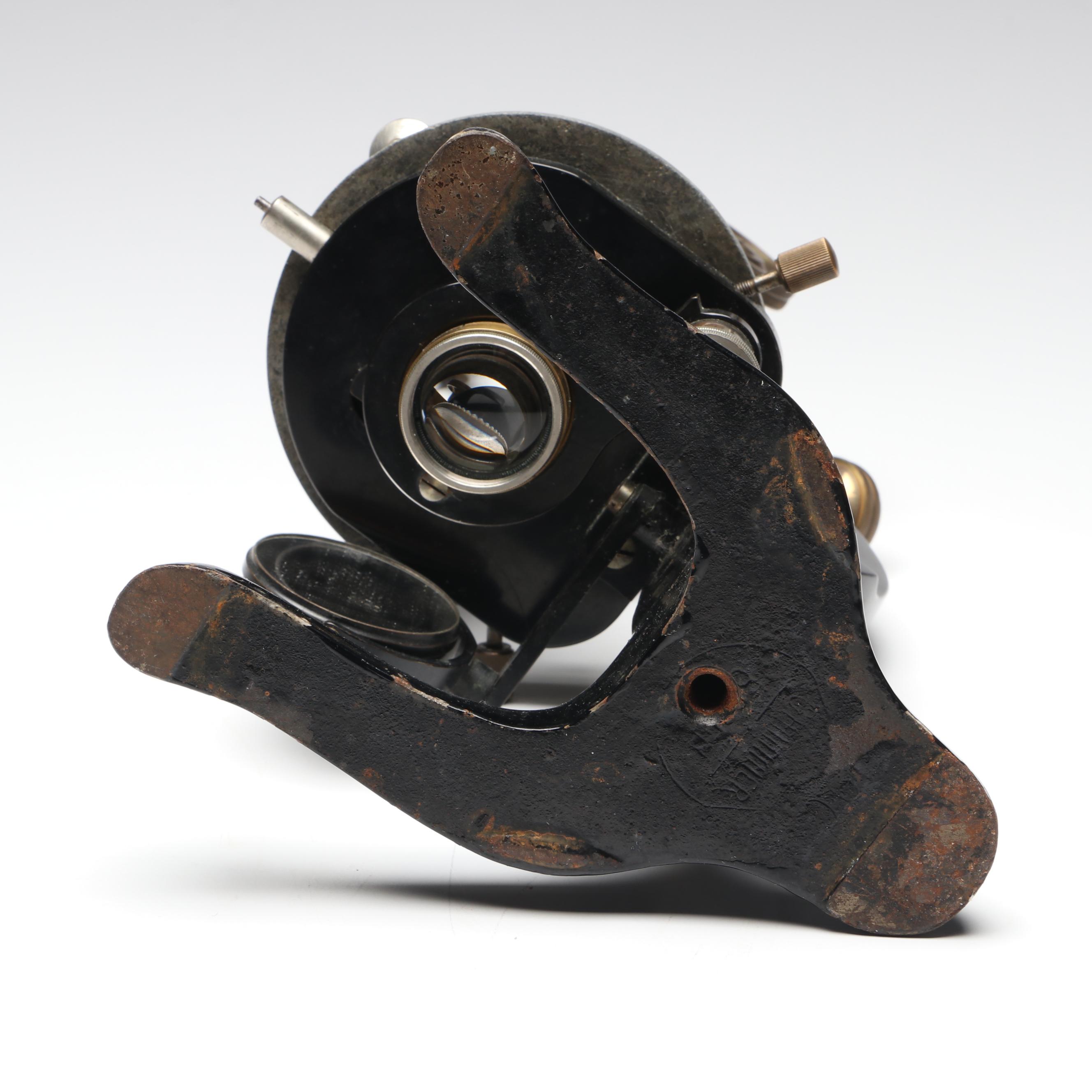 Otto Himmler German Cast Iron Compound Microscope, Early 20th Century