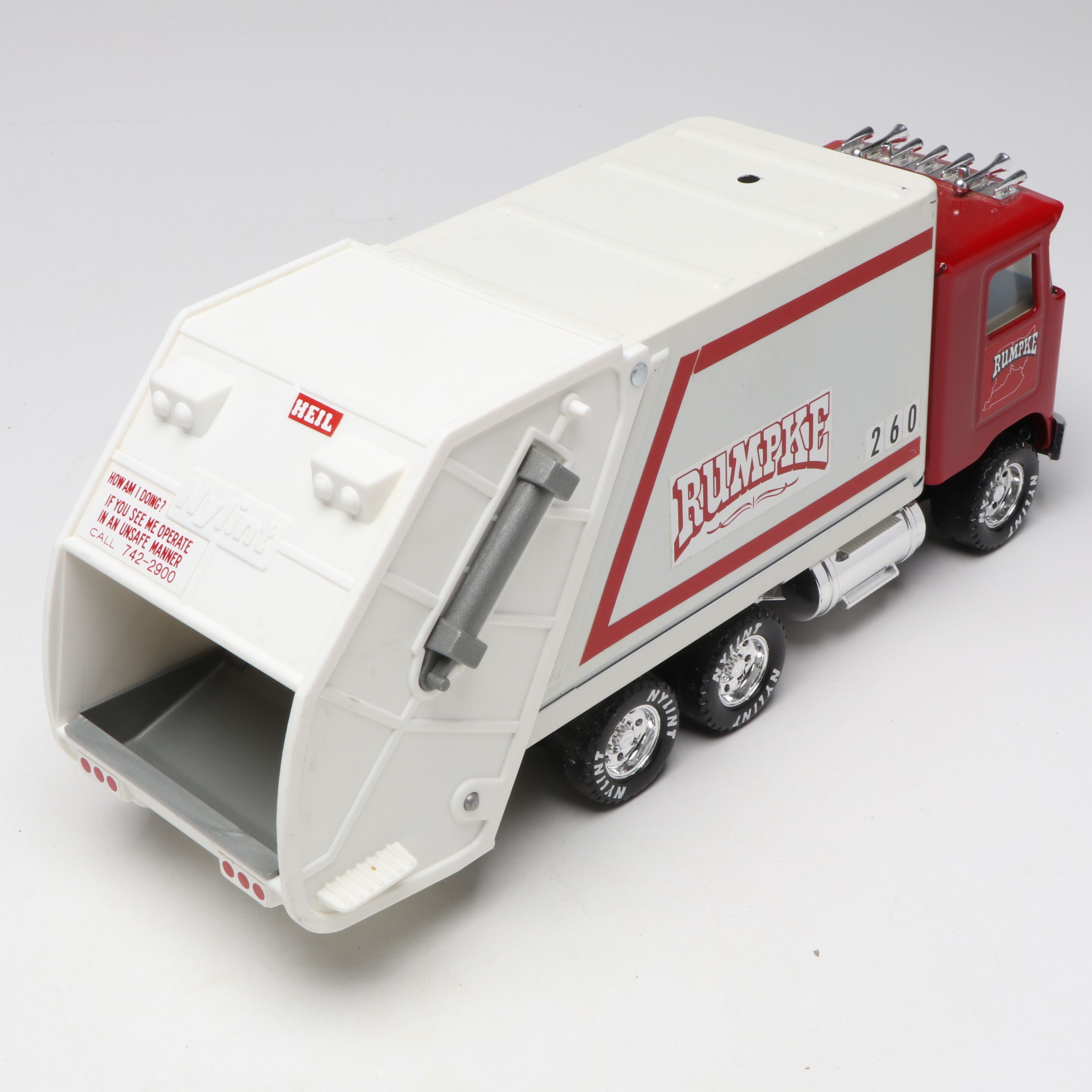 Nylint GMC Astro 95 Car Transporter, Rumpke Garbage Truck and Strombecker Van