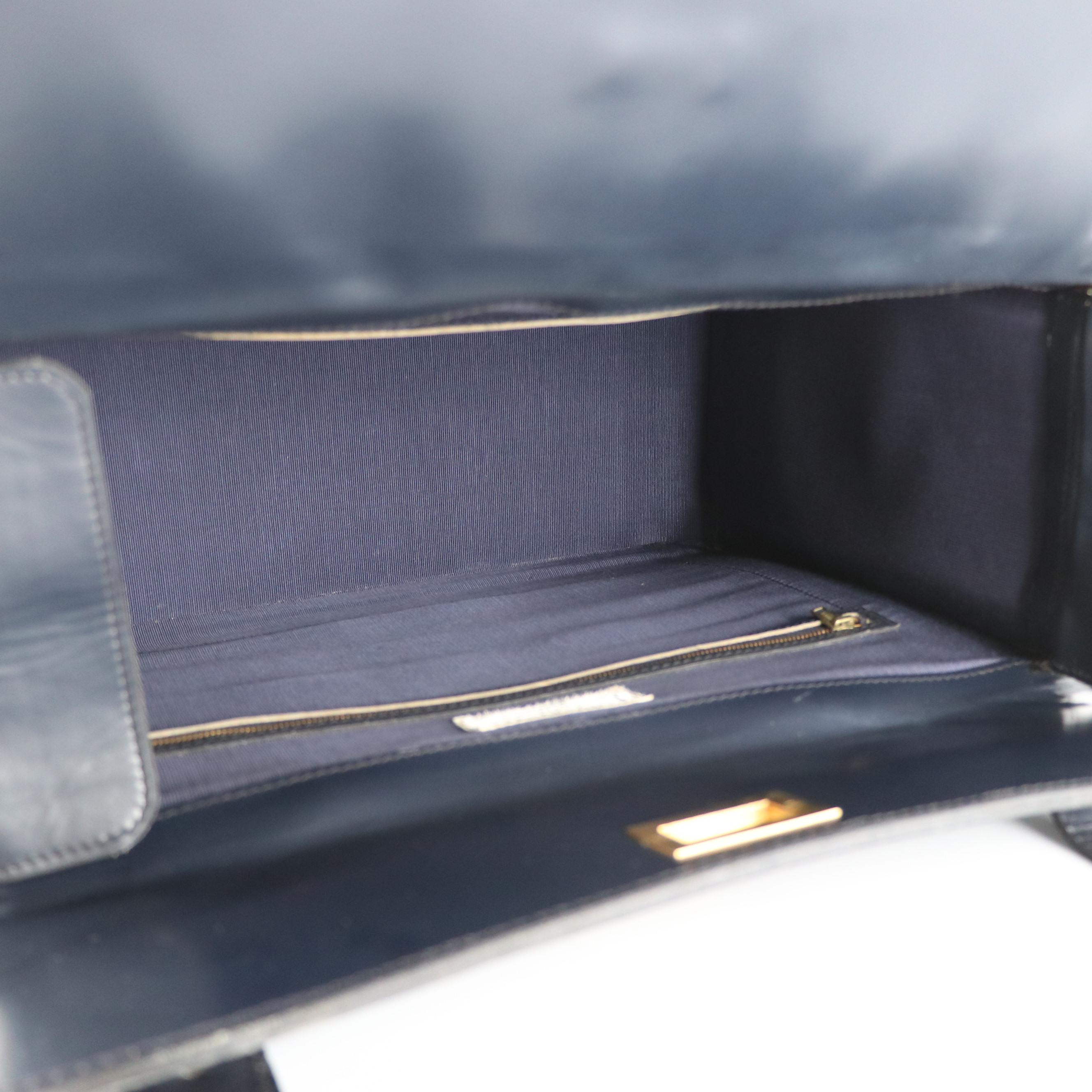 Givenchy Gentleman Gladstone Bag in 4G Logo Canvas and Navy Leather, 1970s