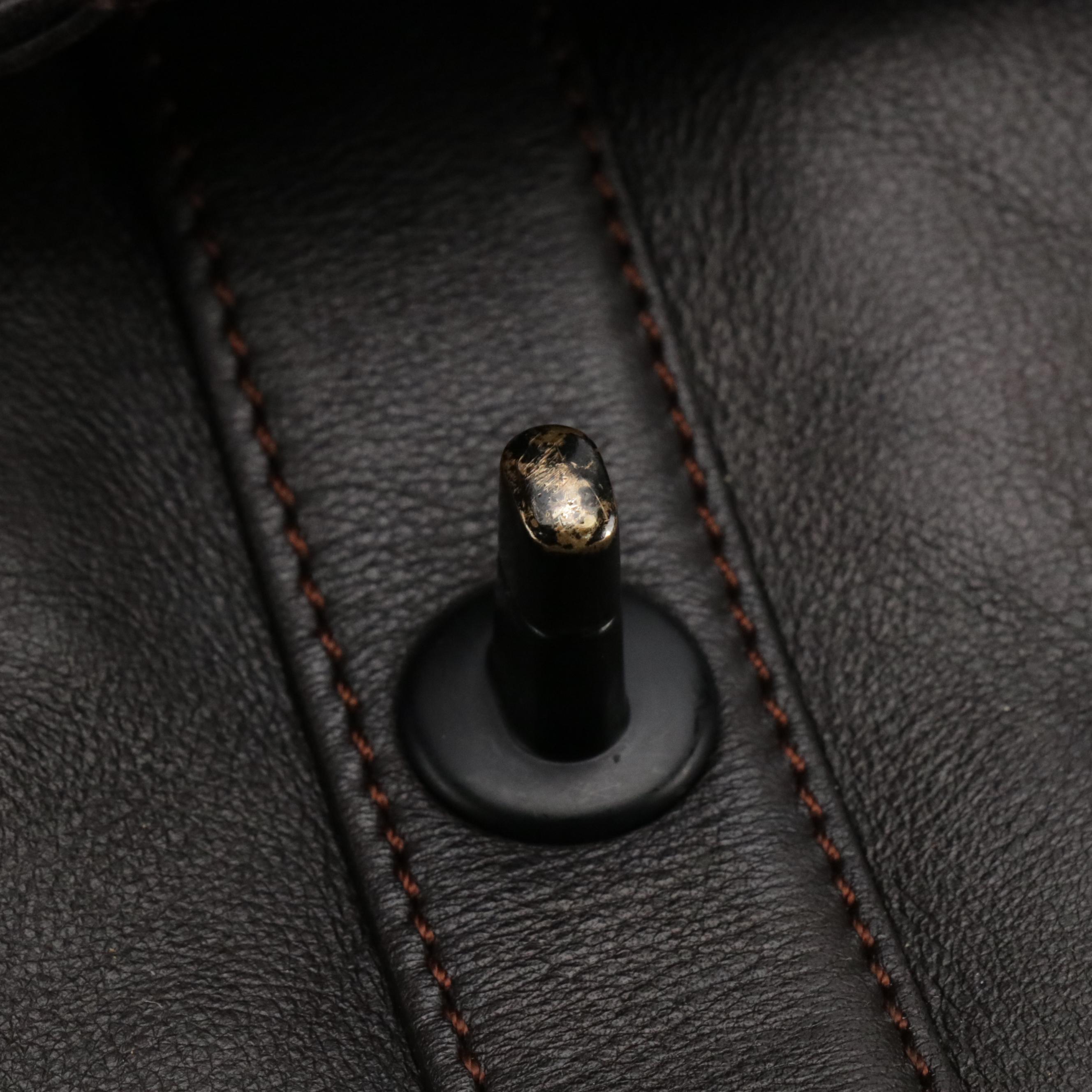 Chanel CC Turn-Lock Satchel Bag in Dark Brown Lambskin Leather