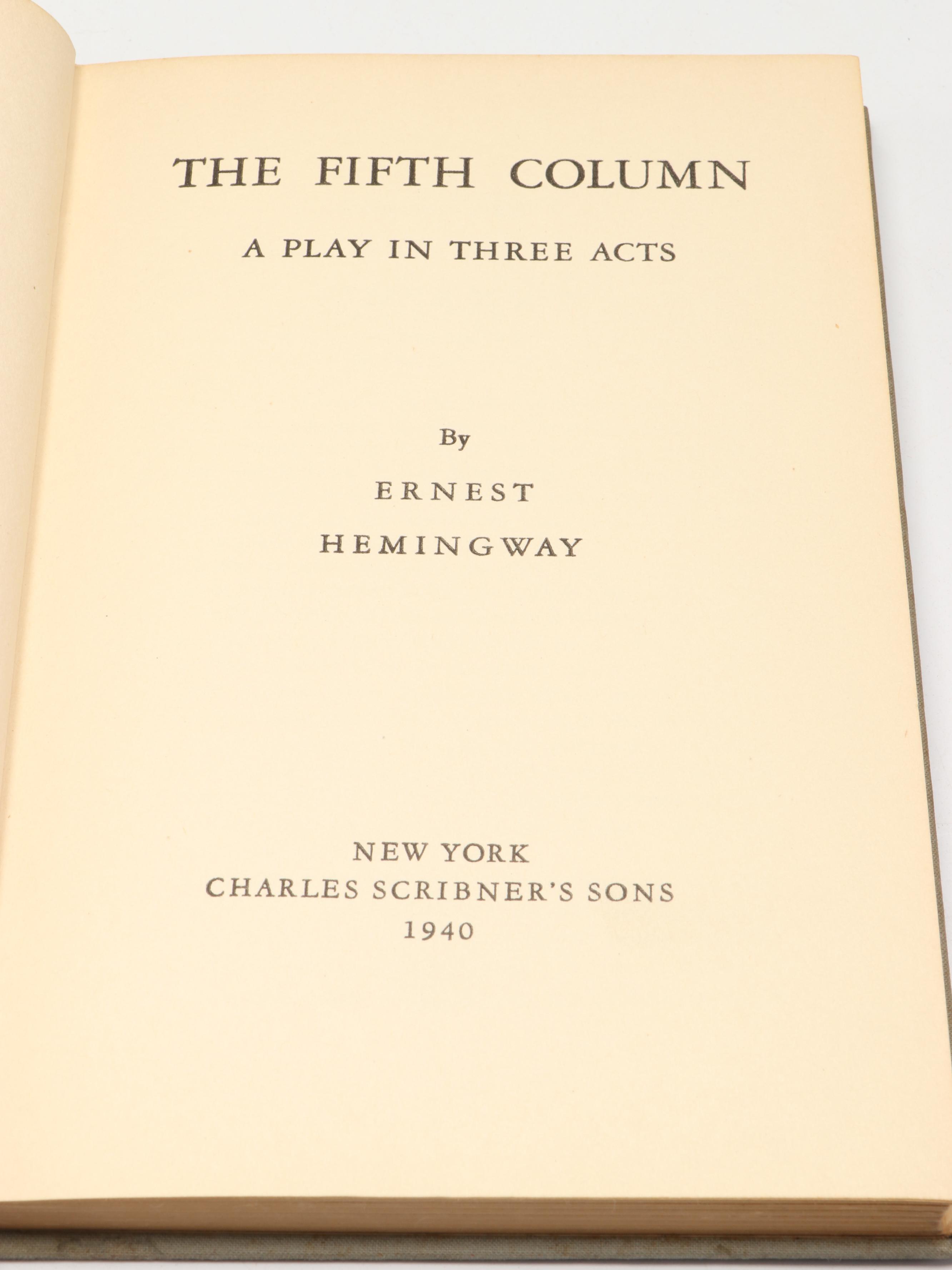 First Trade Edition "A Farewell to Arms" and More Books by Ernest Hemingway