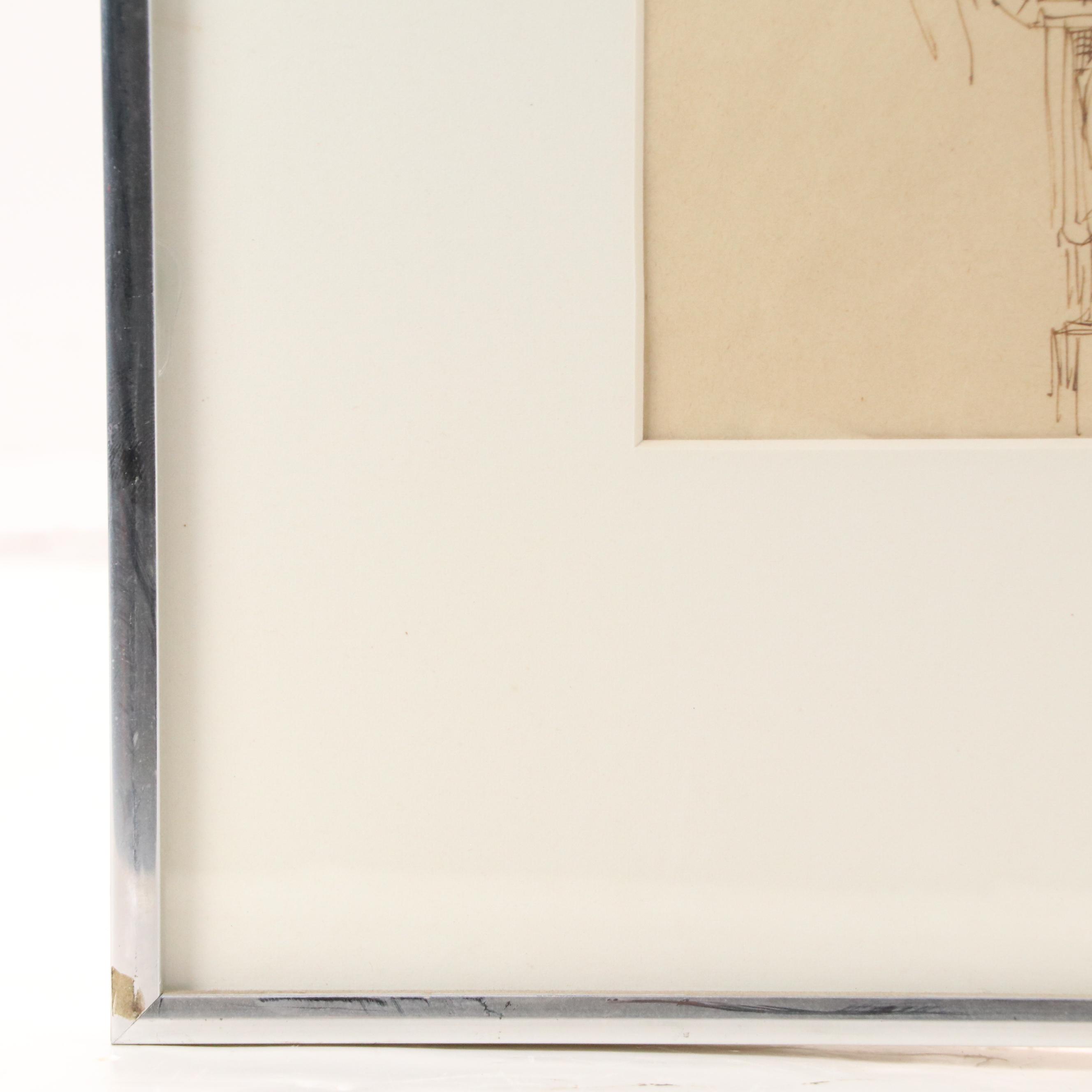 Edoardo de Albertis Figural Studies Drawings from Statues, 20th Century