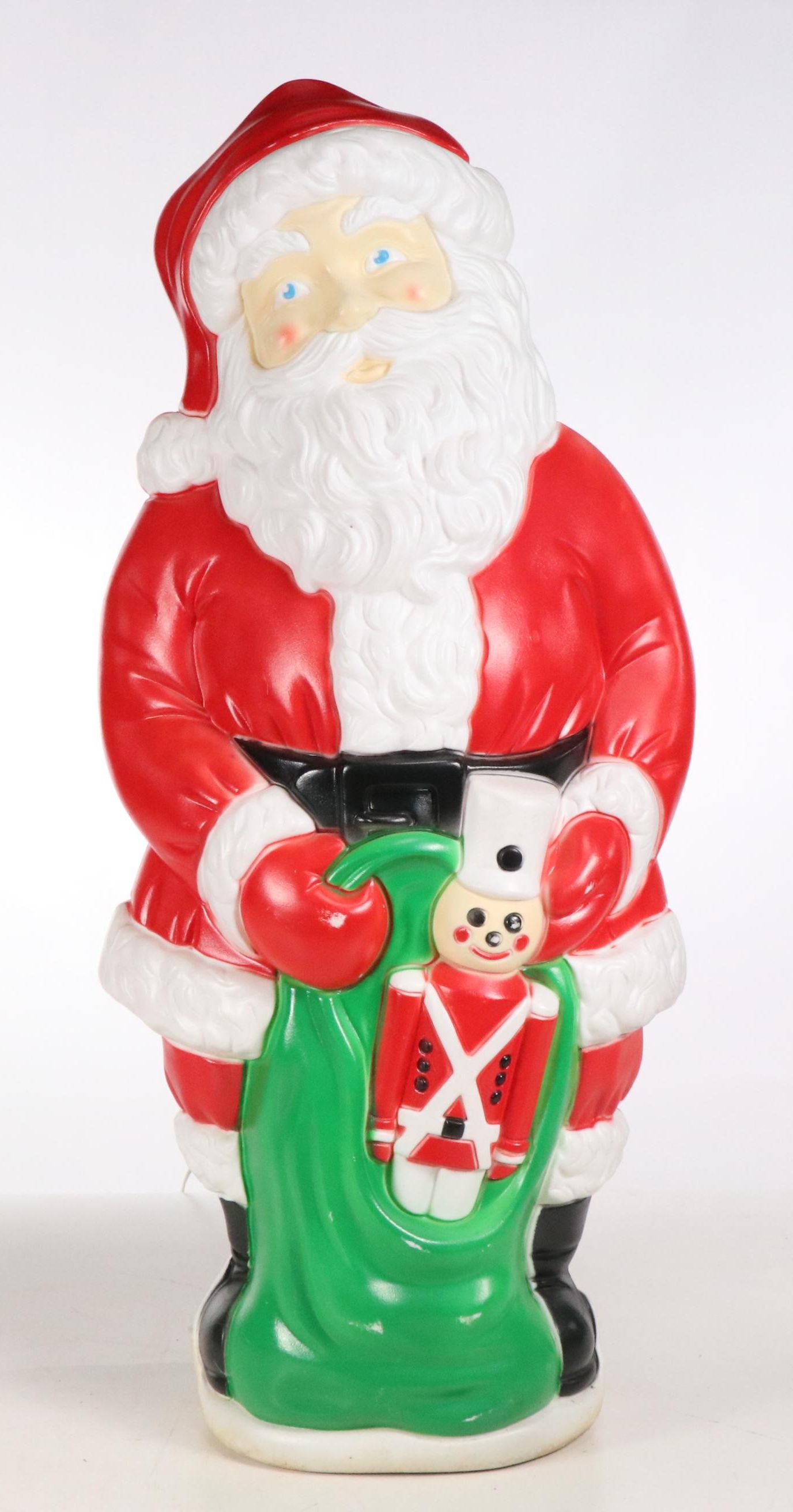 Illuminated Plastic Santa Claus Floor Figure