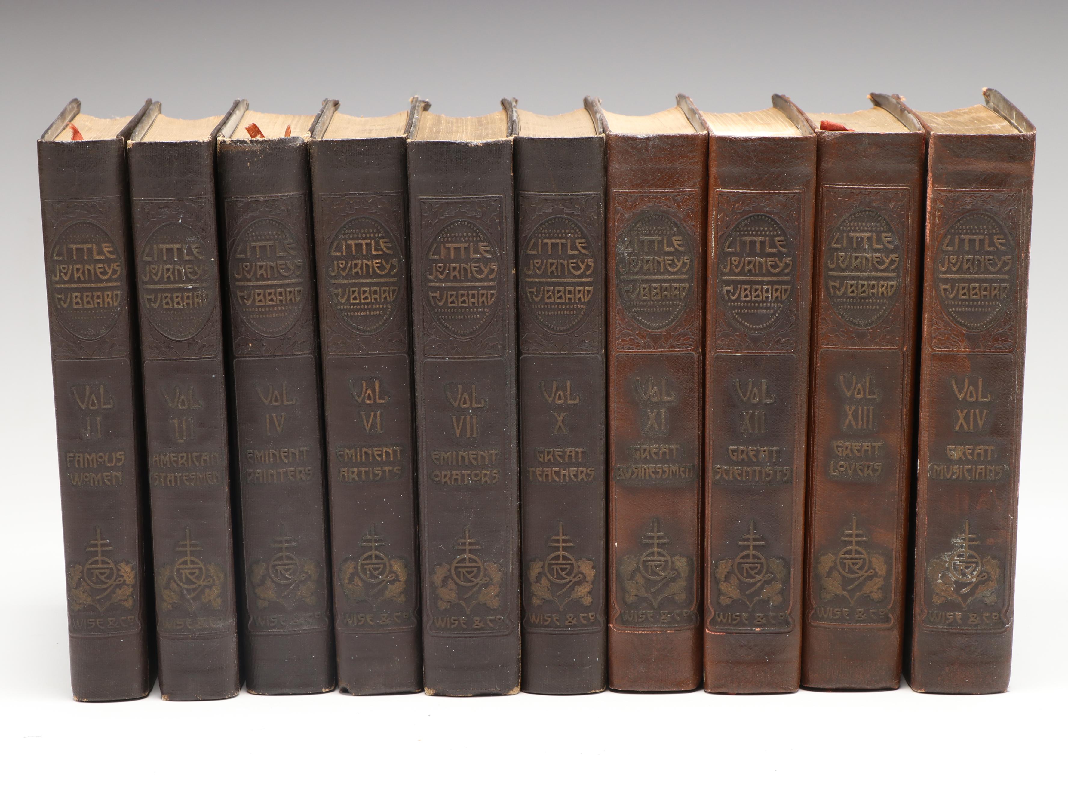 Memorial Edition "Little Journeys" Partial Set by Elbert Hubbard, Early 20th C.