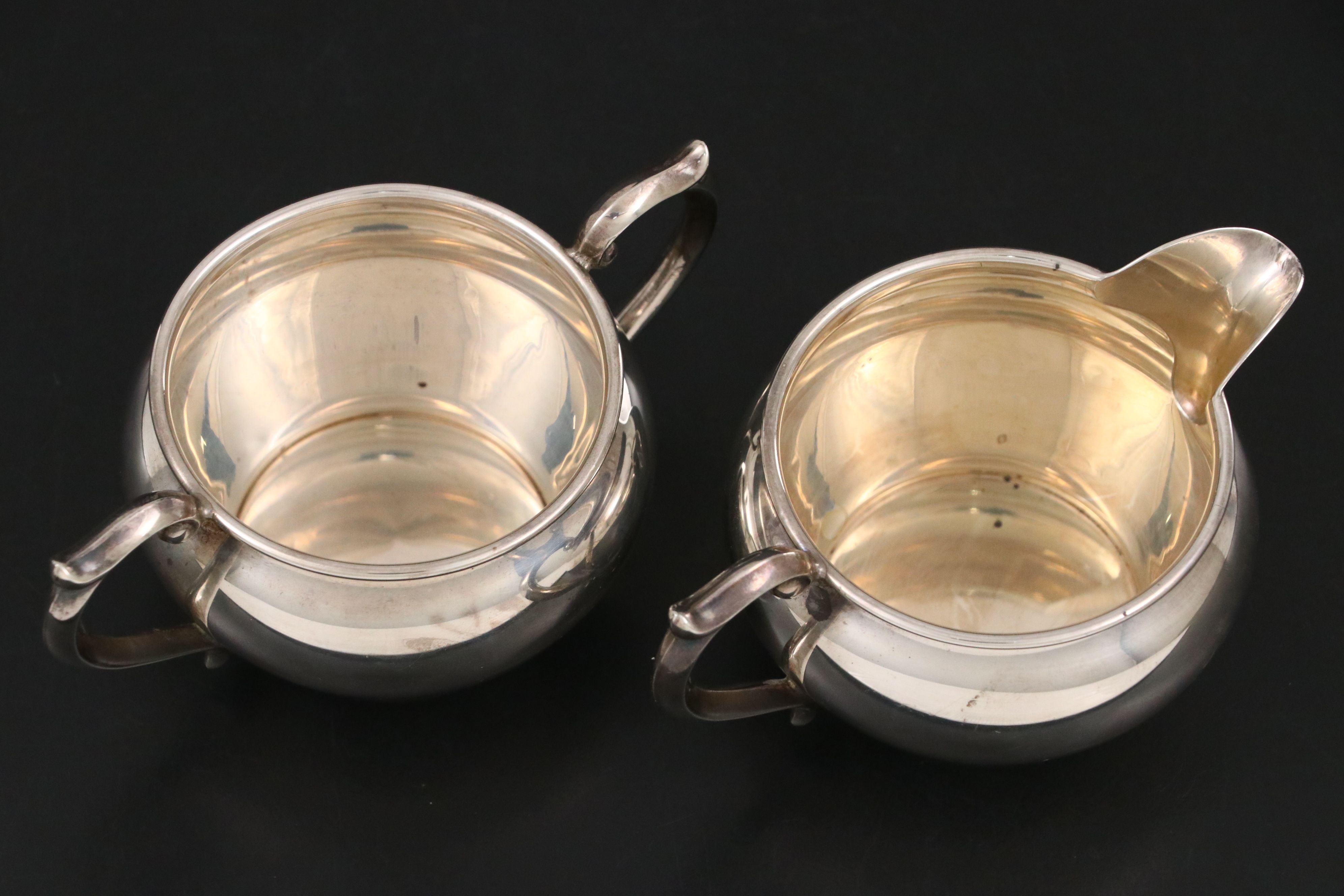 Newport Cream and Sugar with Alvin "Florence Nightingale" Sterling Teaspoon