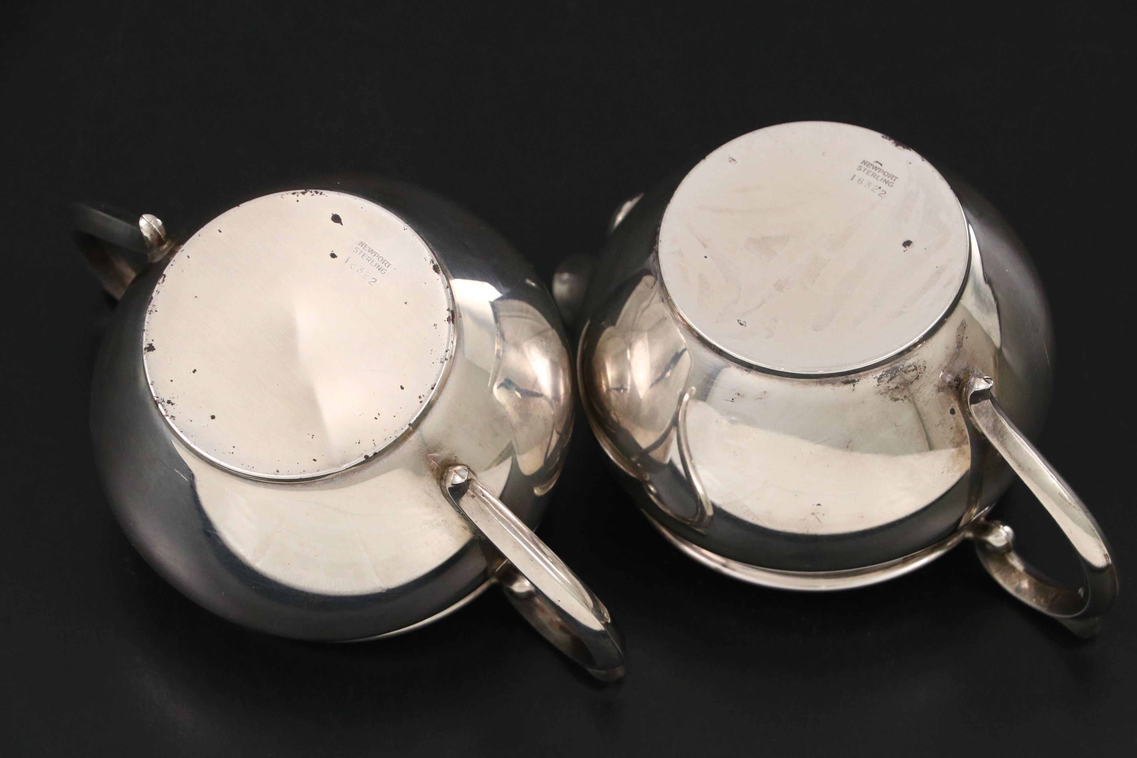 Newport Cream and Sugar with Alvin "Florence Nightingale" Sterling Teaspoon