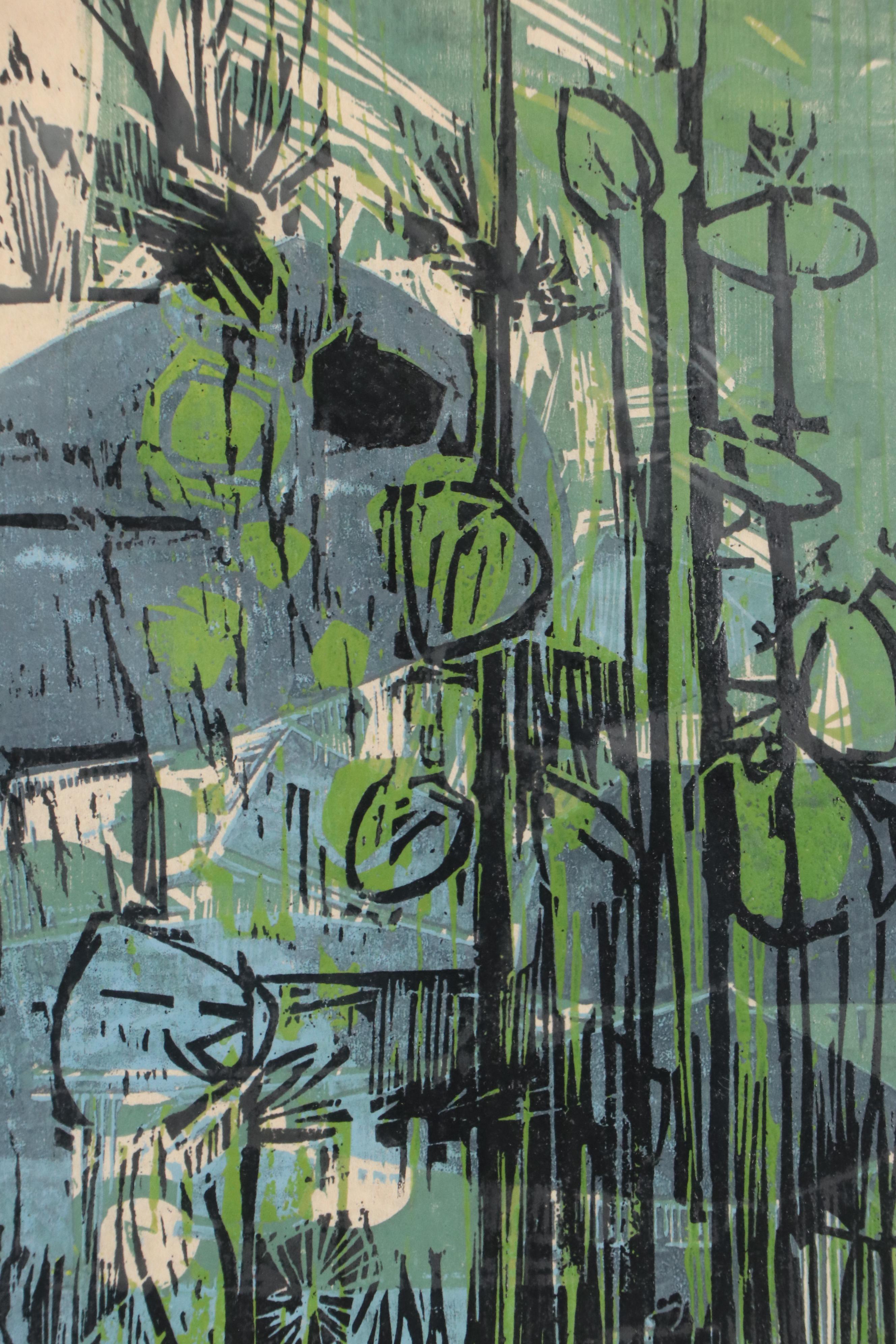 William Ellingson Woodcut "St. Cloud Quarry," 1964