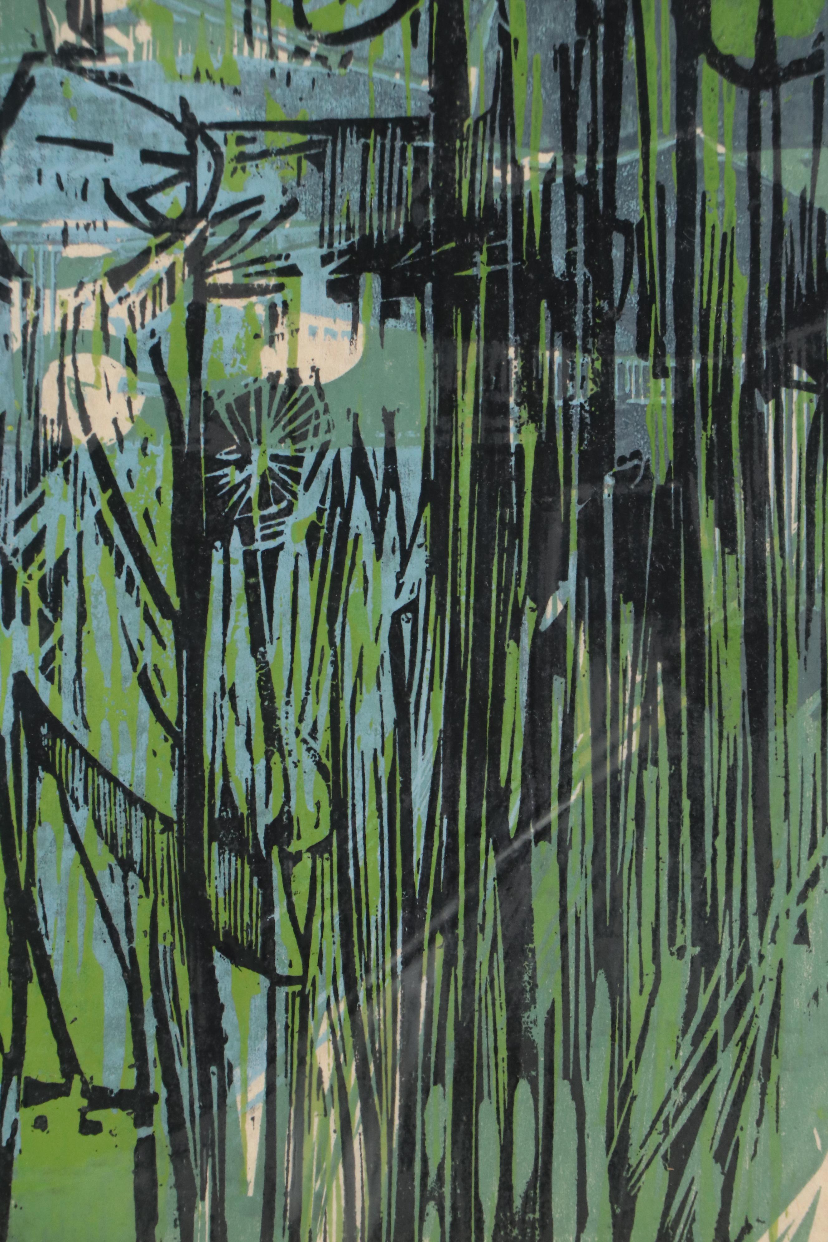 William Ellingson Woodcut "St. Cloud Quarry," 1964