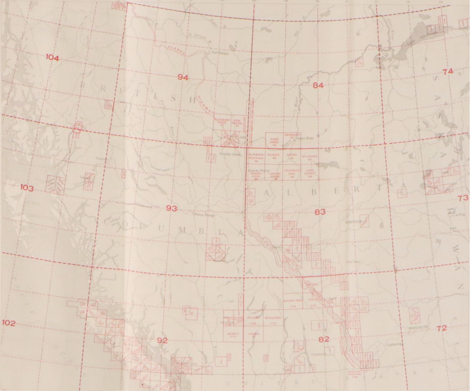 Collection of Canada Department of Mines and Technical Surveys Lithographic Maps