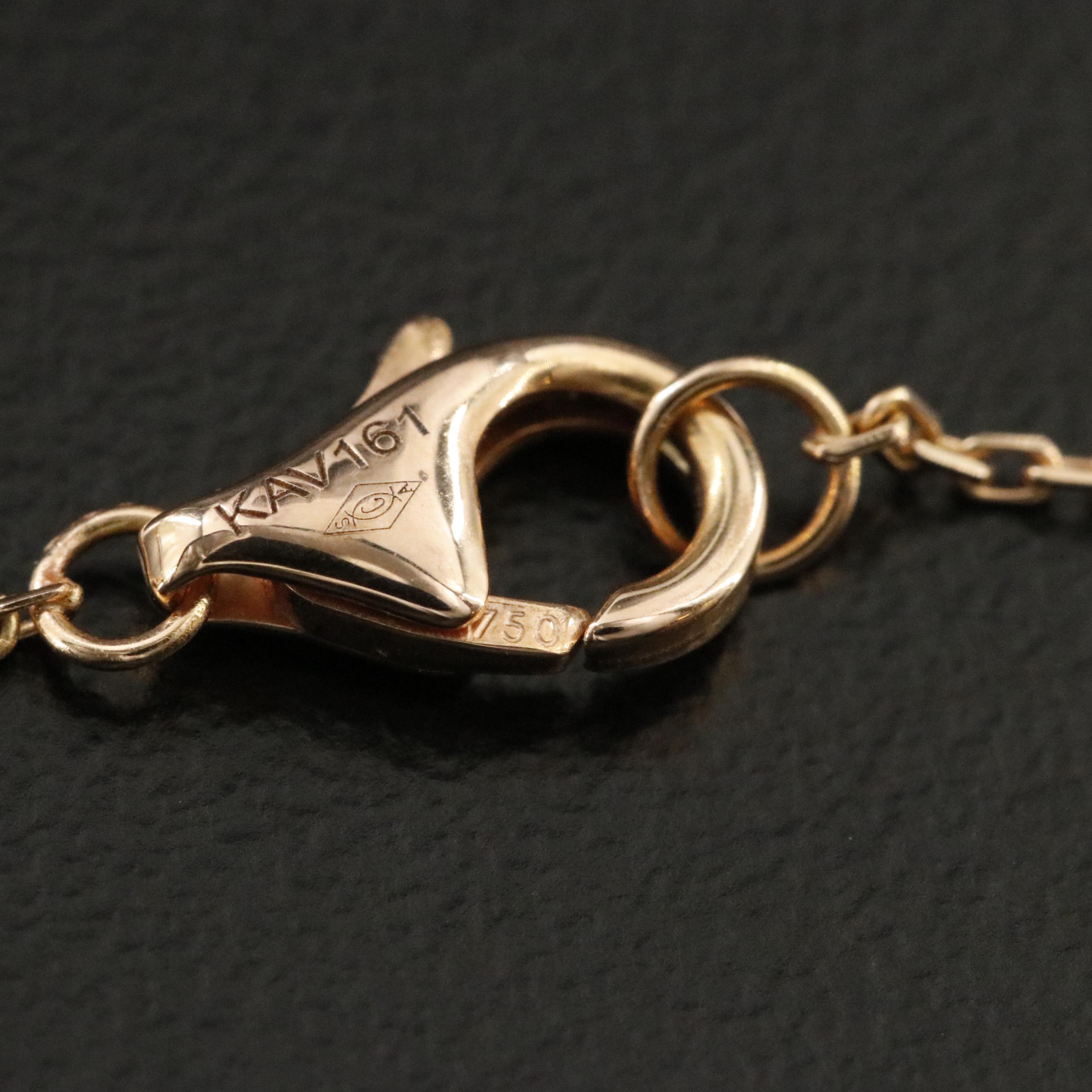 Cartier Amulette de Cartier 18K Rose Gold Malachite Diamond Necklace with COA