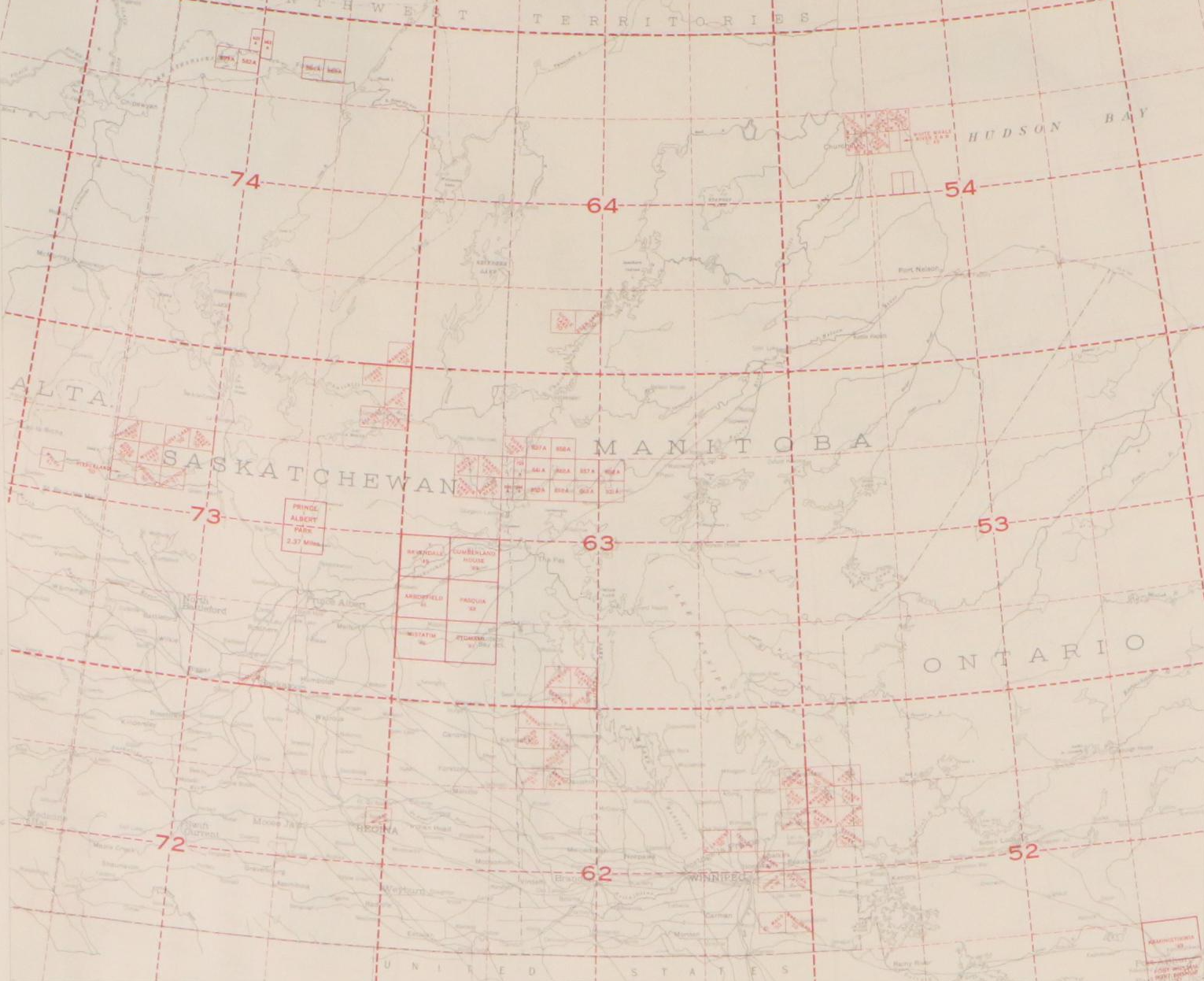 Collection of Canada Department of Mines and Technical Surveys Lithographic Maps