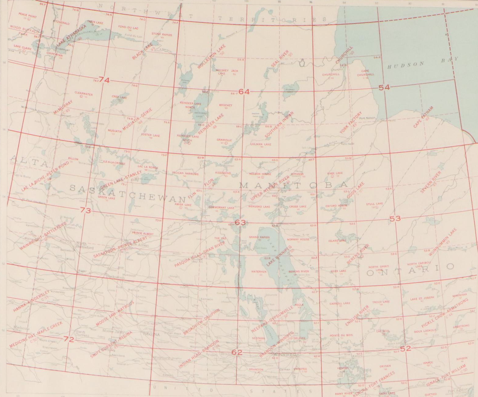 Collection of Canada Department of Mines and Technical Surveys Lithographic Maps