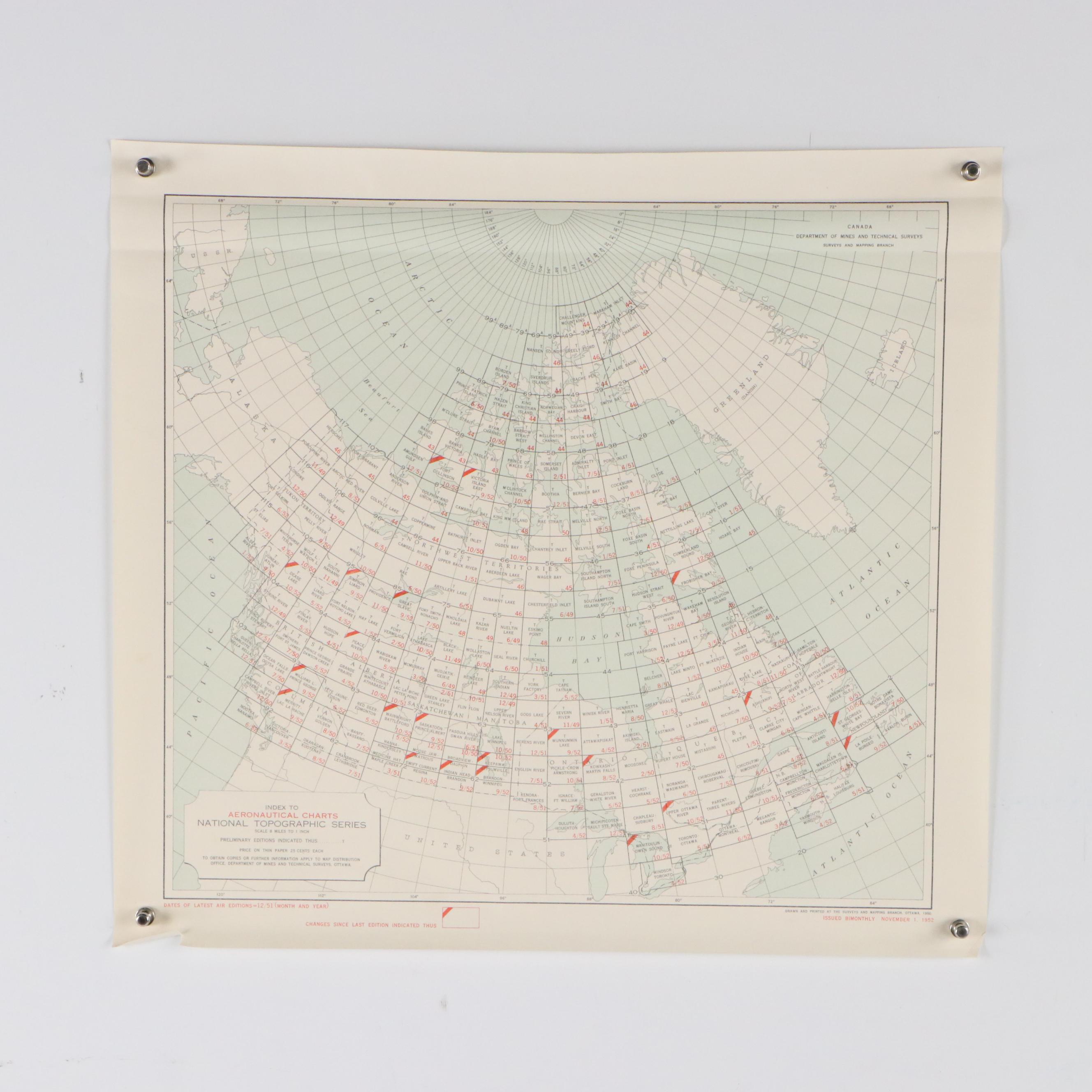 Collection of Canada Department of Mines and Technical Surveys Lithographic Maps