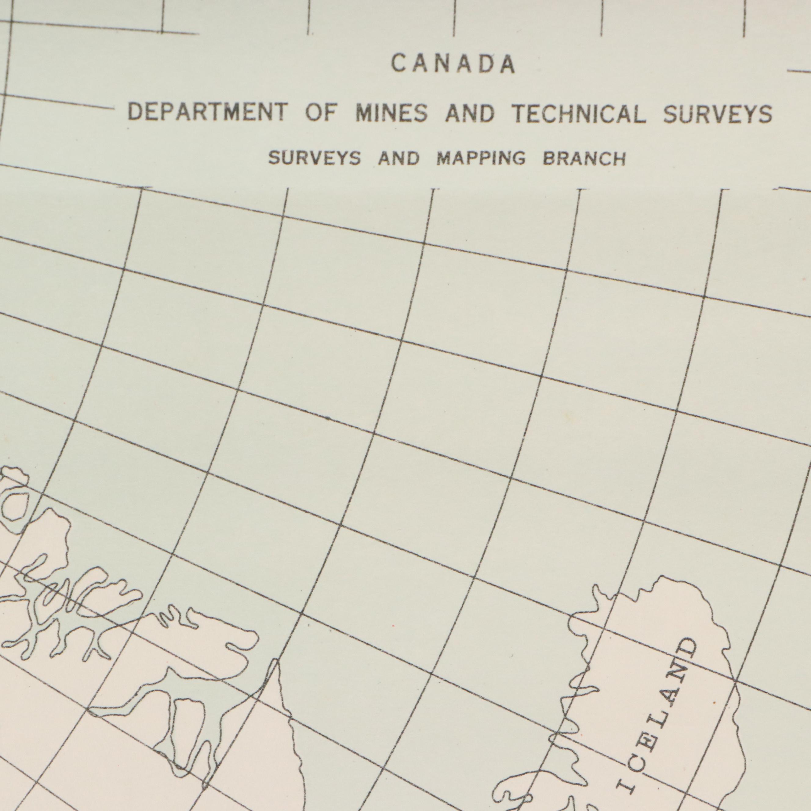 Collection of Canada Department of Mines and Technical Surveys Lithographic Maps
