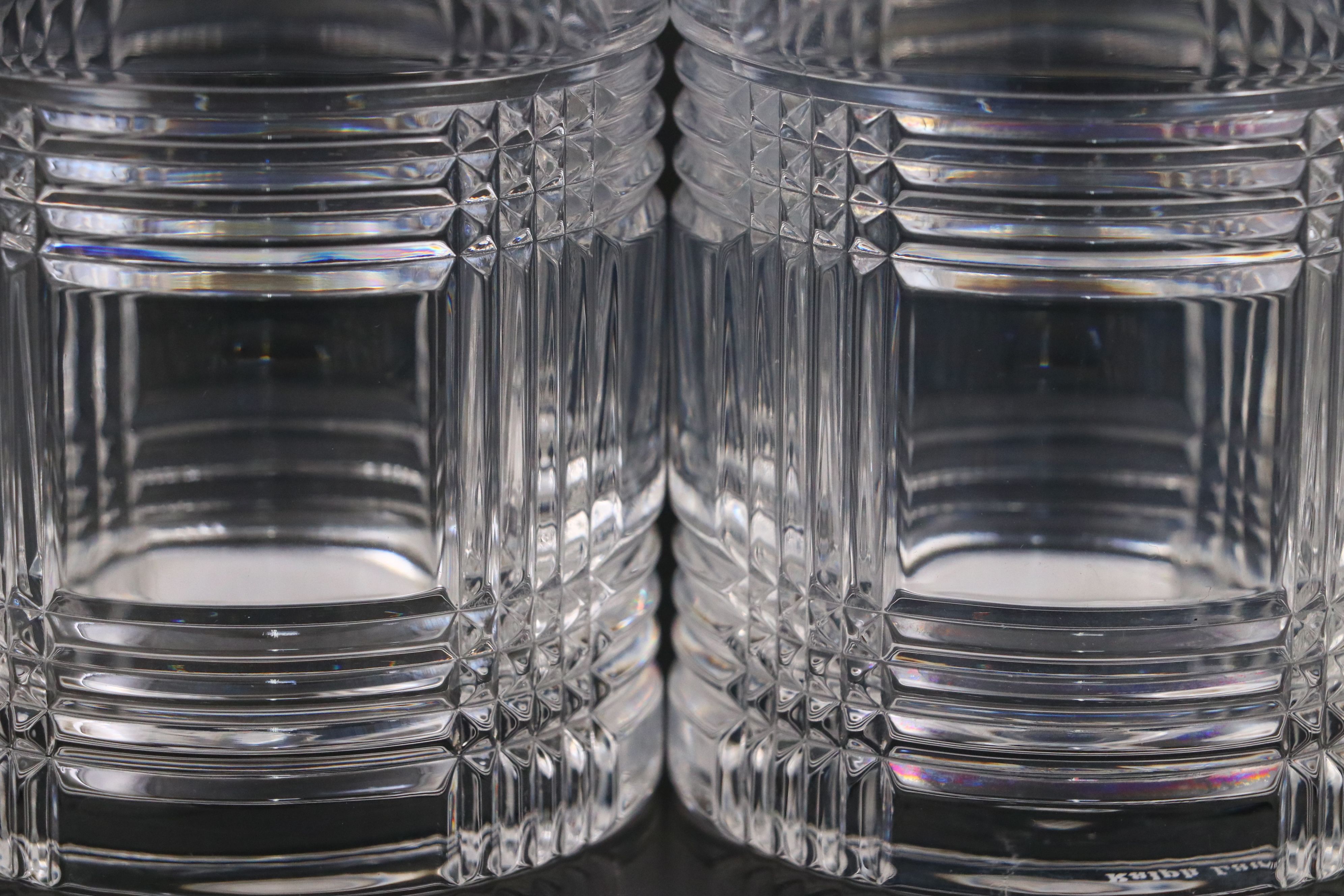 Ralph Lauren "Glen Plaid" Crystal Old Fashioned Glasses