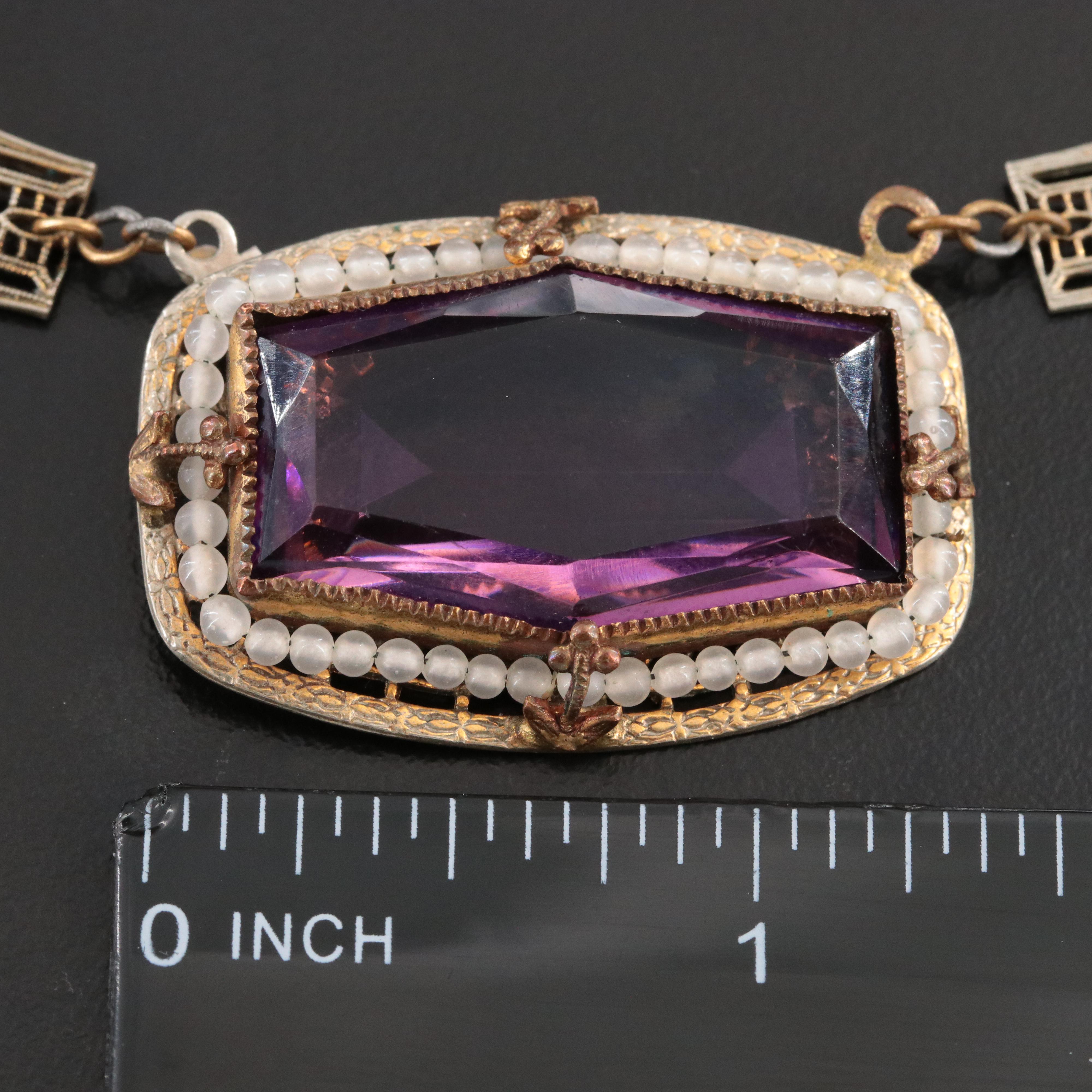 Art Deco Necklace with Vintage Box