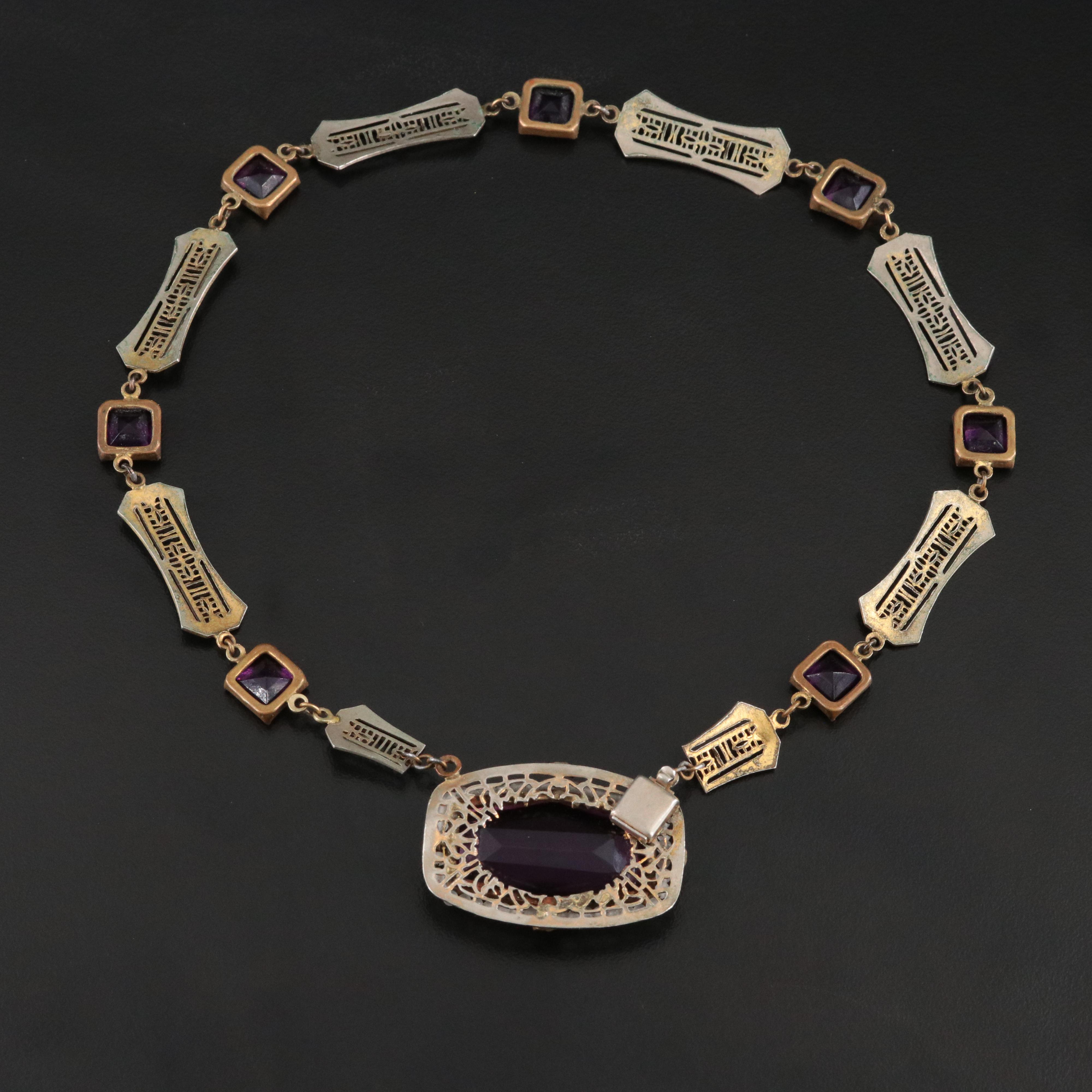 Art Deco Necklace with Vintage Box