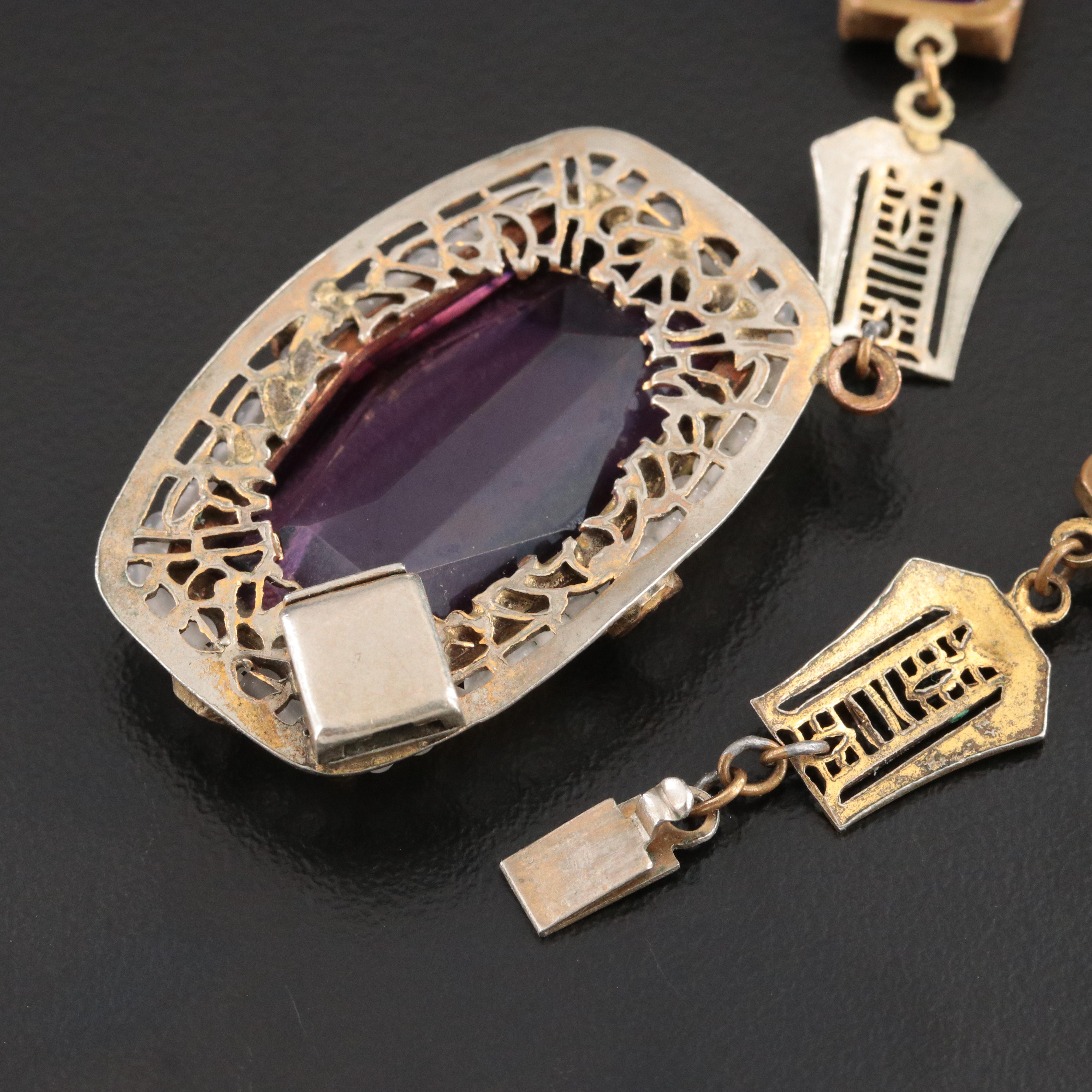 Art Deco Necklace with Vintage Box