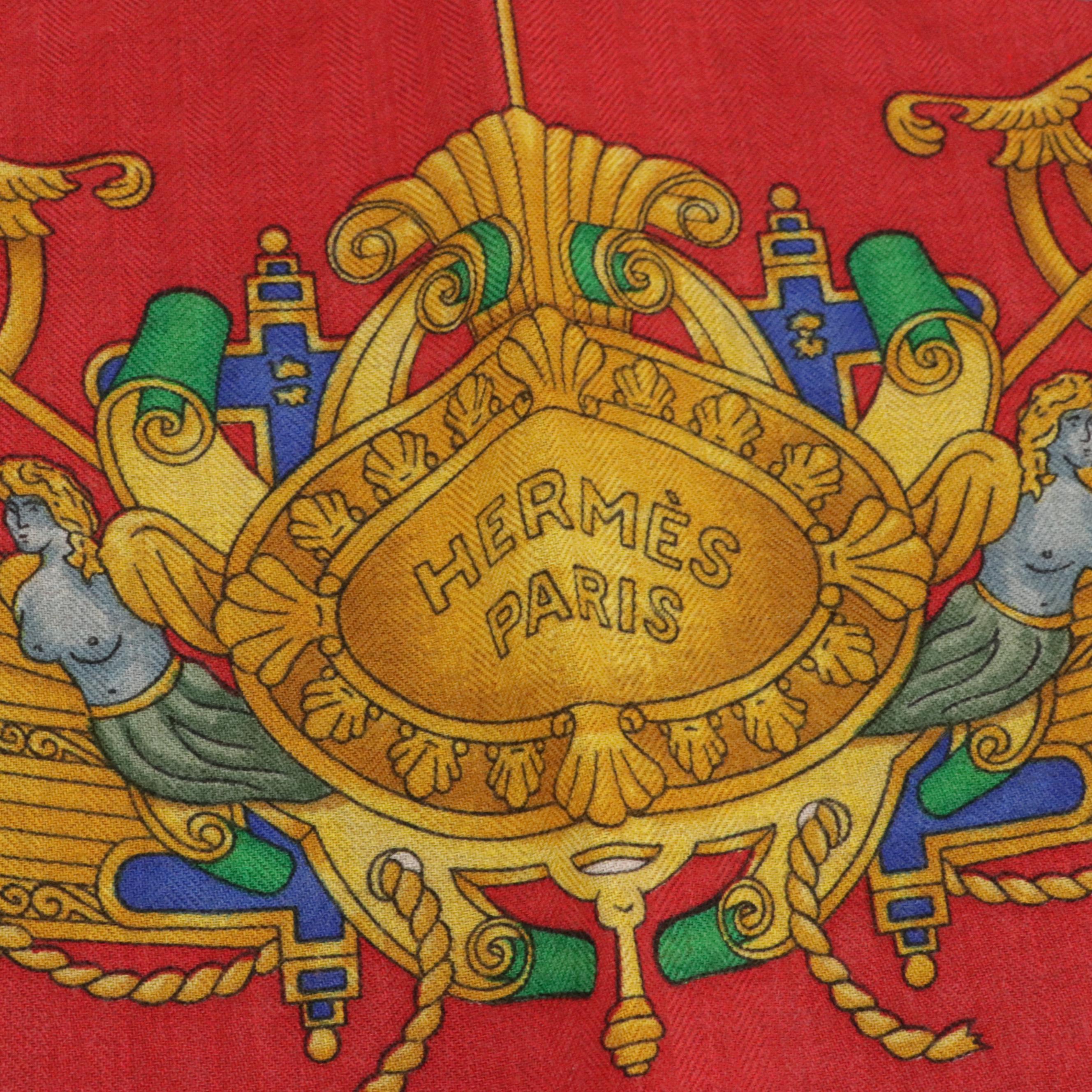 Hermès "Voiles de Lumière" Scarf Shawl 140 in Silk Cashmere Blend with Box