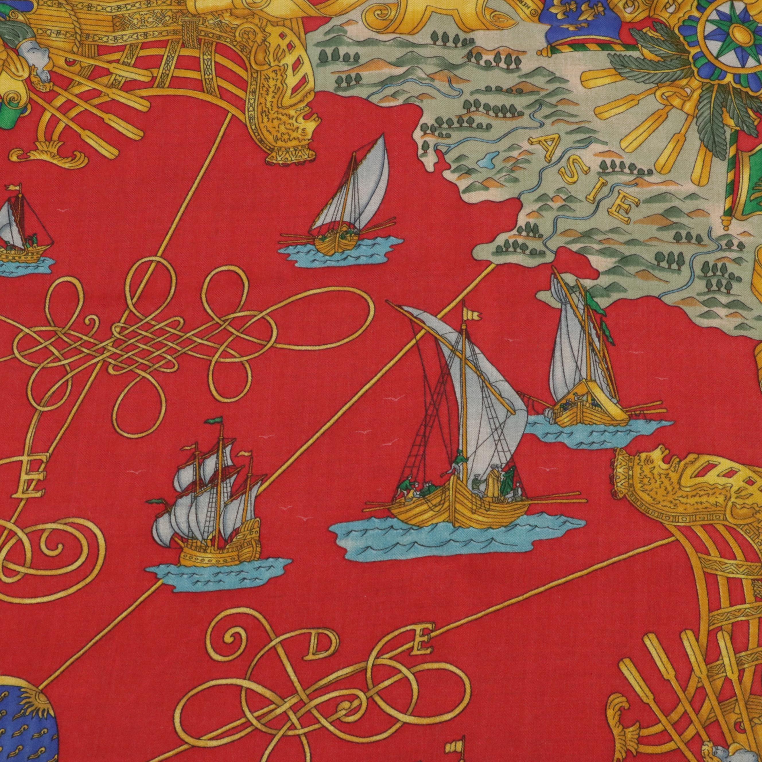 Hermès "Voiles de Lumière" Scarf Shawl 140 in Silk Cashmere Blend with Box