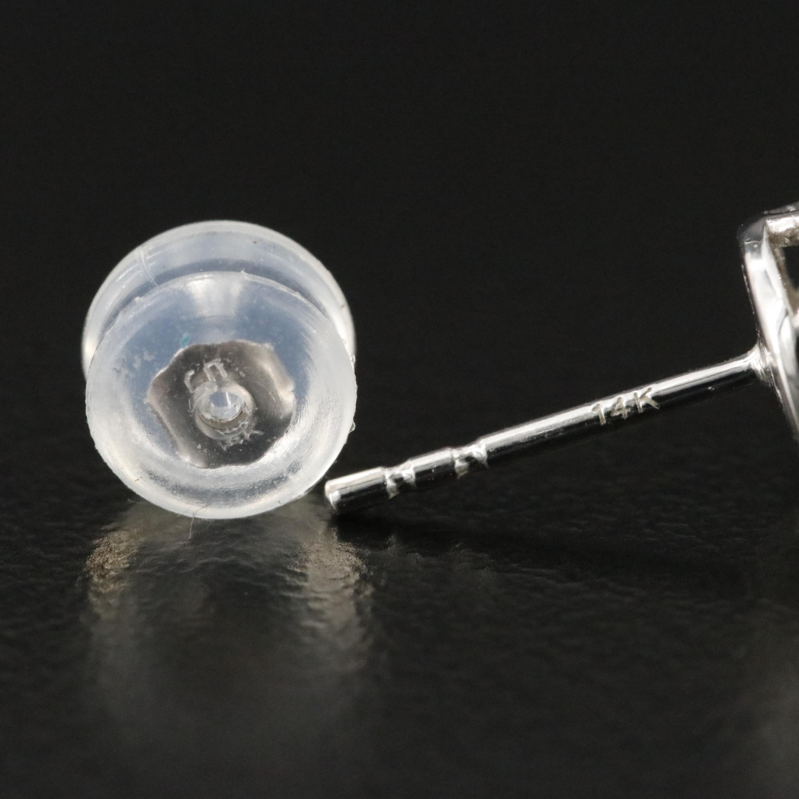 14K 2.00 CTW Diamond Halo Stud Earrings