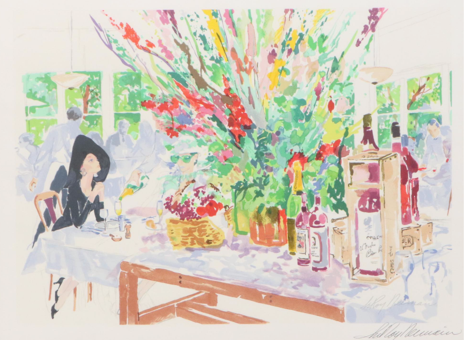 LeRoy Neiman Lithograph "California Cuisine"