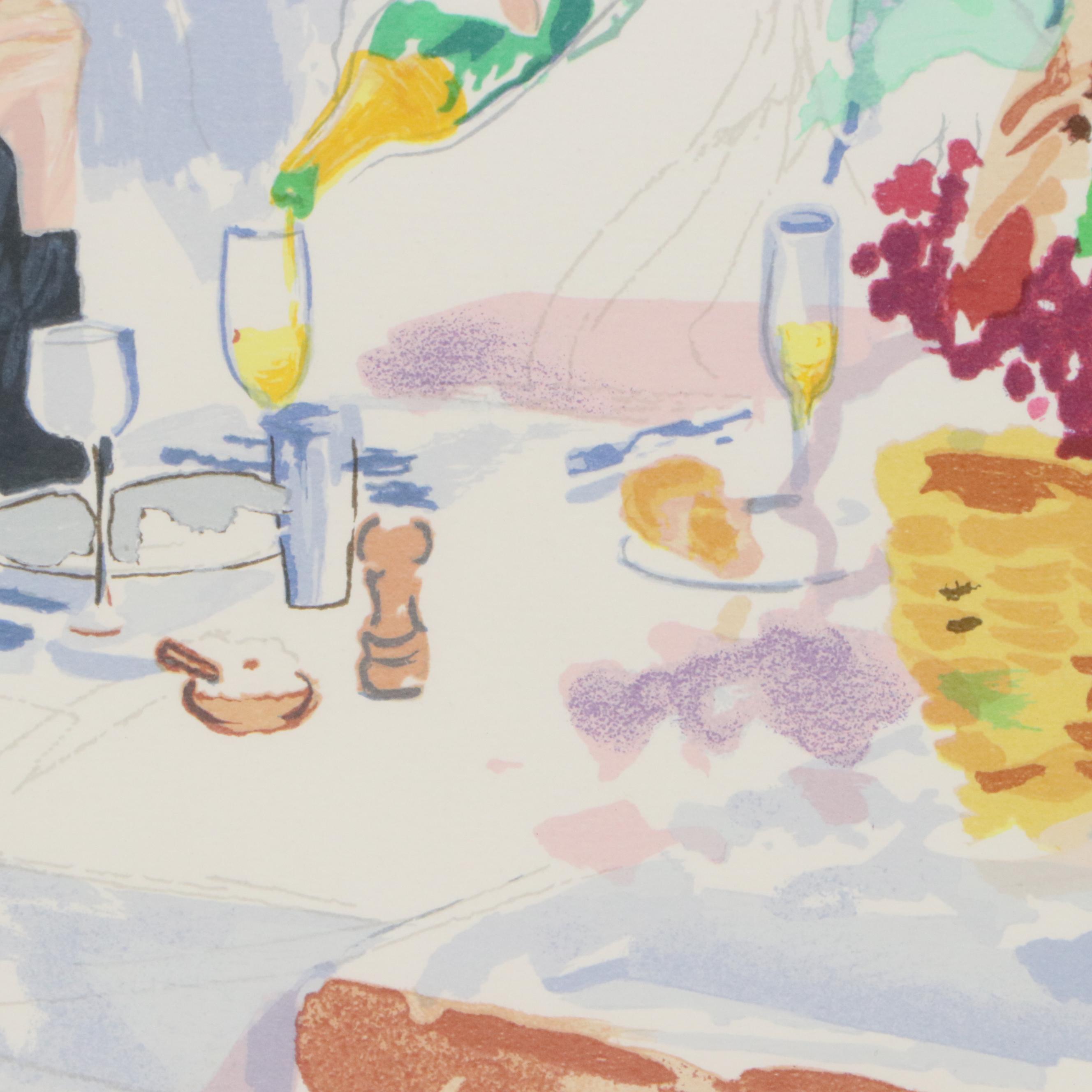 LeRoy Neiman Lithograph "California Cuisine"