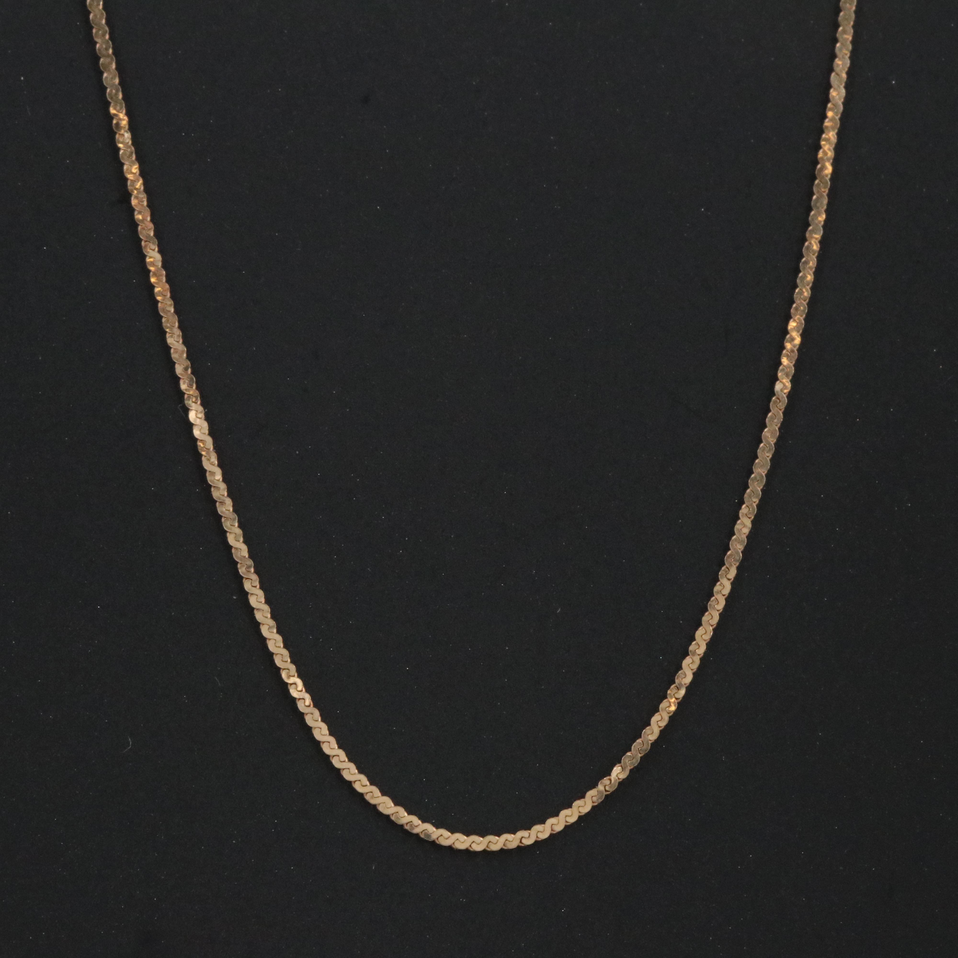 10K Serpentine Chain Necklace