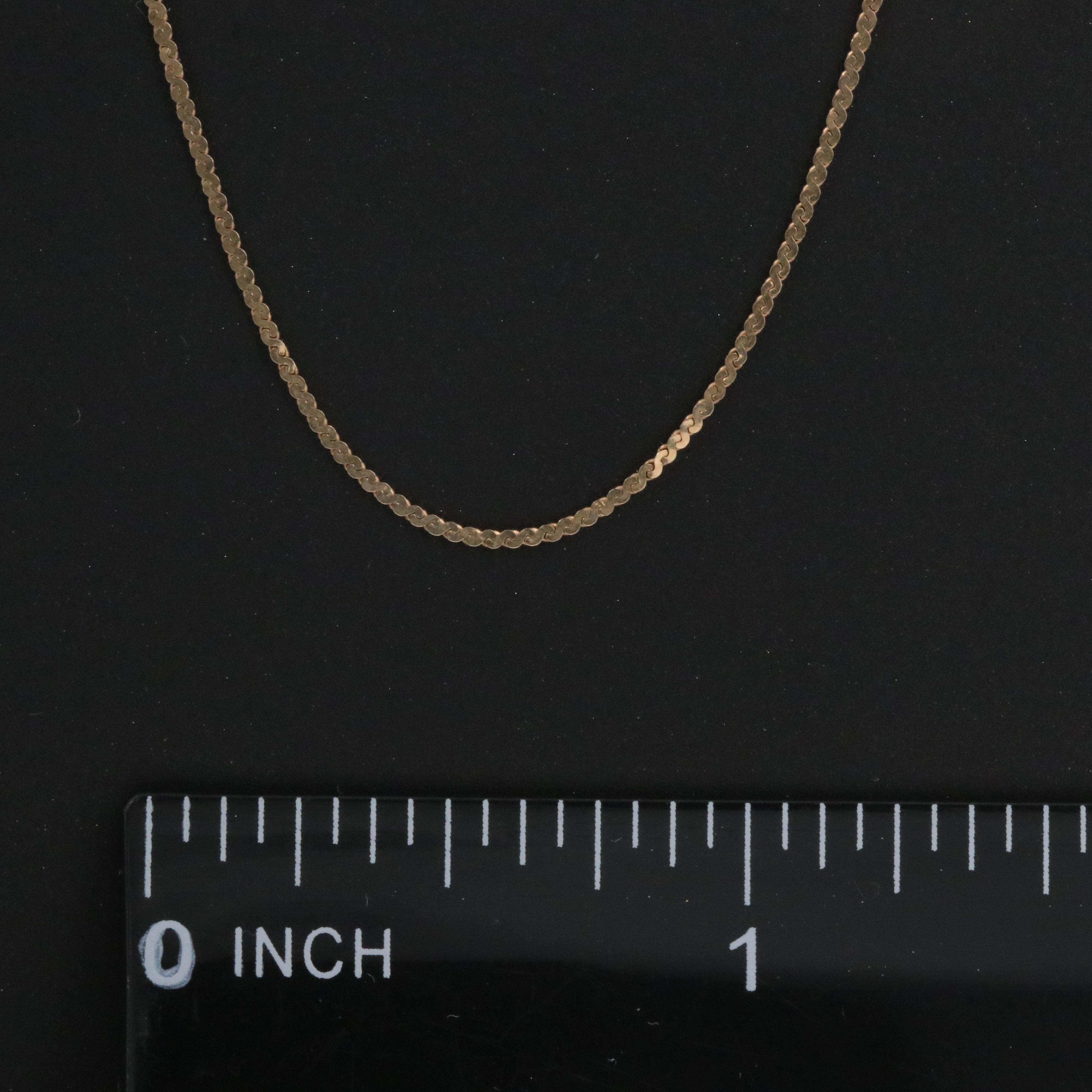 10K Serpentine Chain Necklace