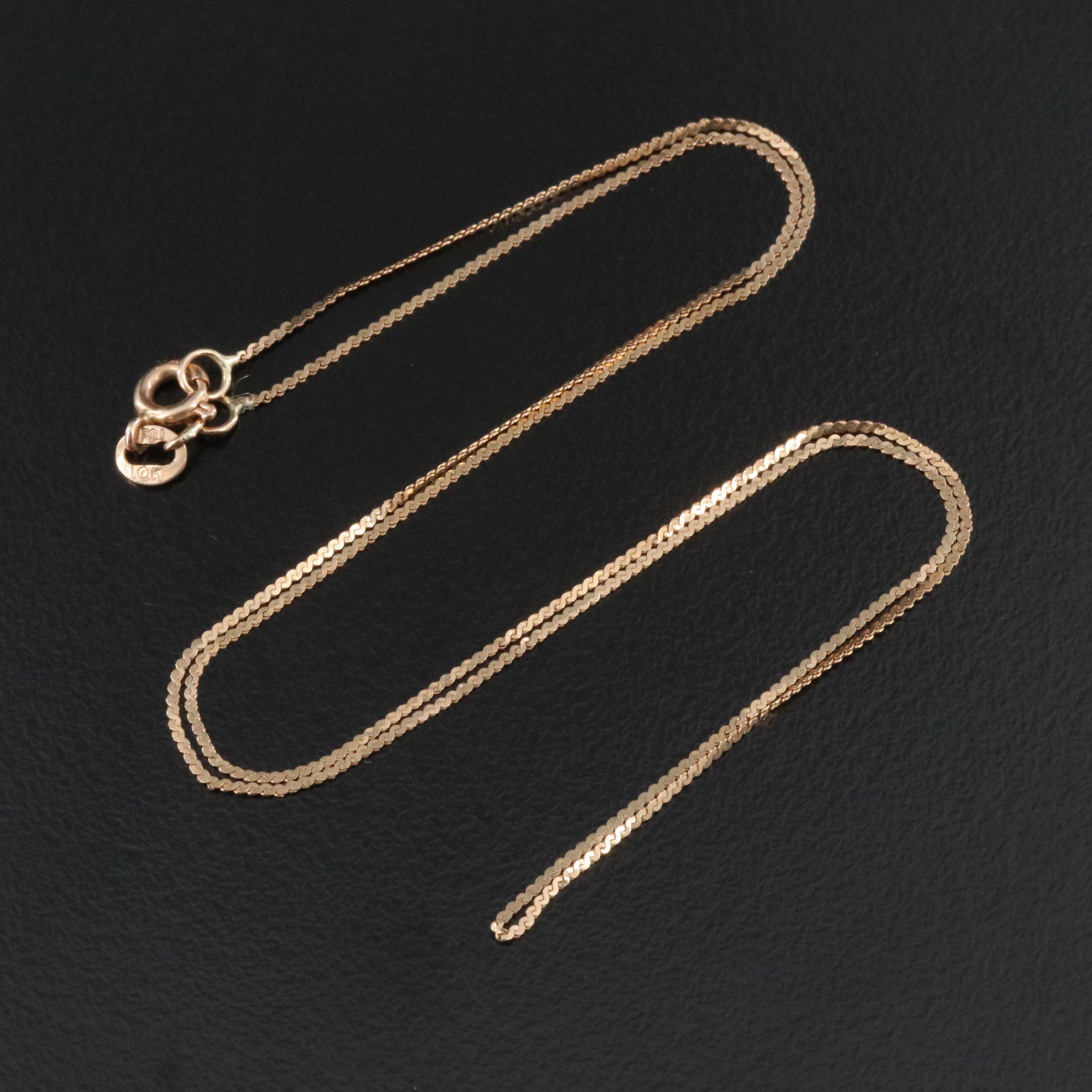 10K Serpentine Chain Necklace